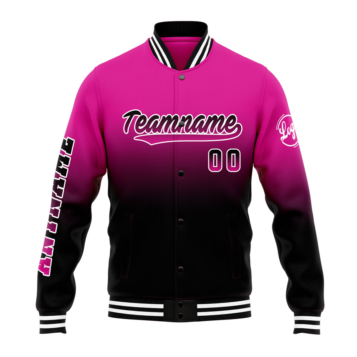 Custom Rose&Black Varsity Jacket for Men Women and Youth with Personalized Letterman Jacket 