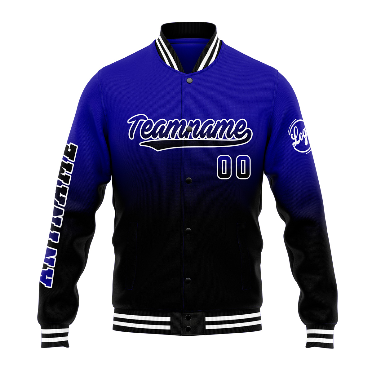 Custom Royal&Black Varsity Jacket for Men Women and Youth with Personalized Letterman Jacket 