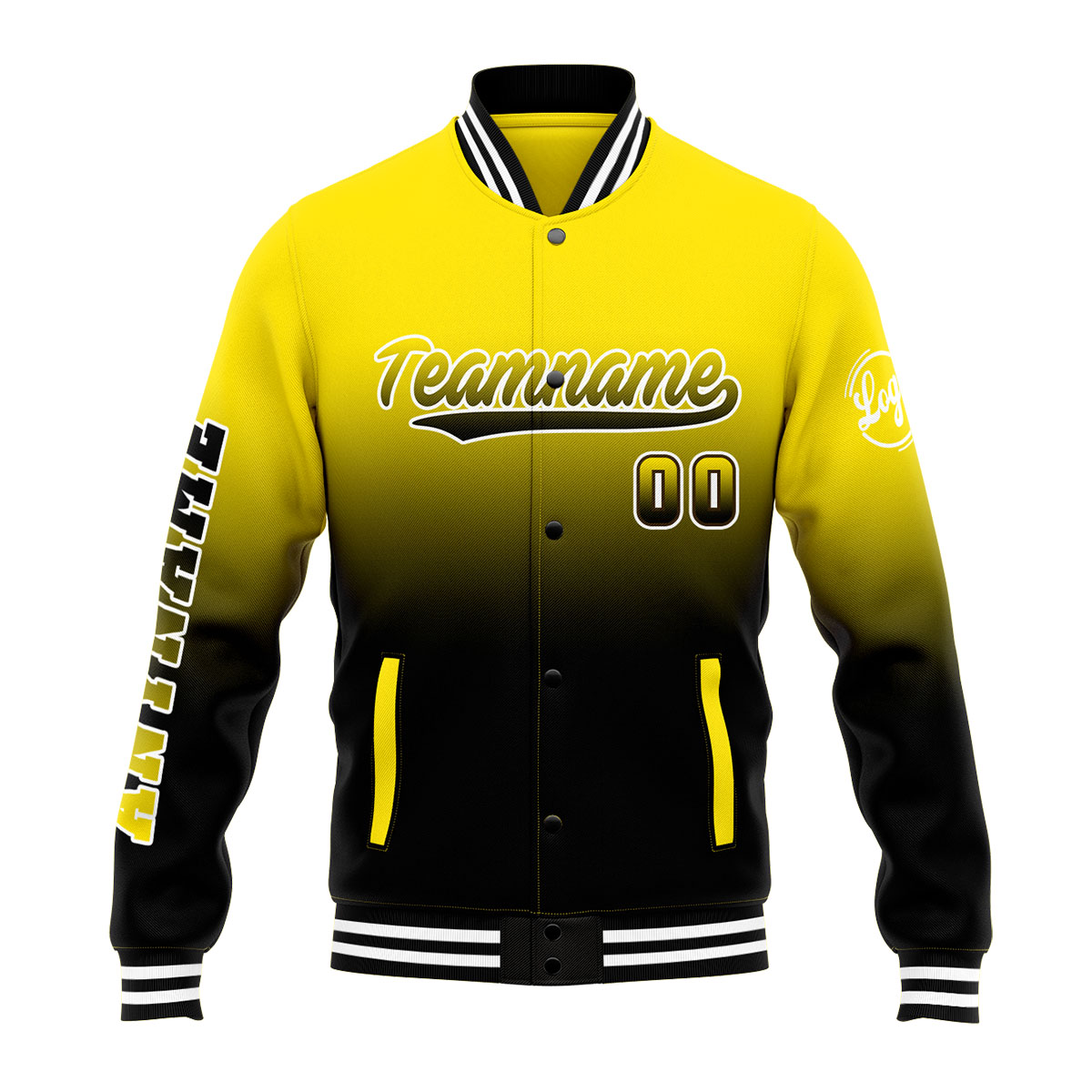 Custom Yellow&Black Varsity Jacket for Men Women and Youth with Personalized Letterman Jacket 