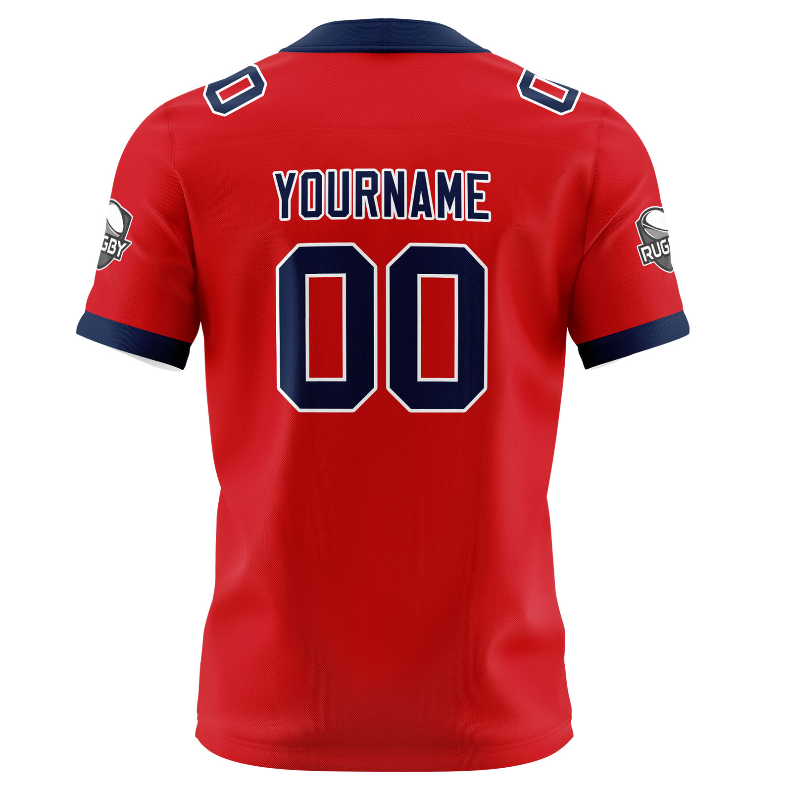 Custom Red Navy Football Jersey Personalized Football Shirts for Men Printed Team Name Number Logo