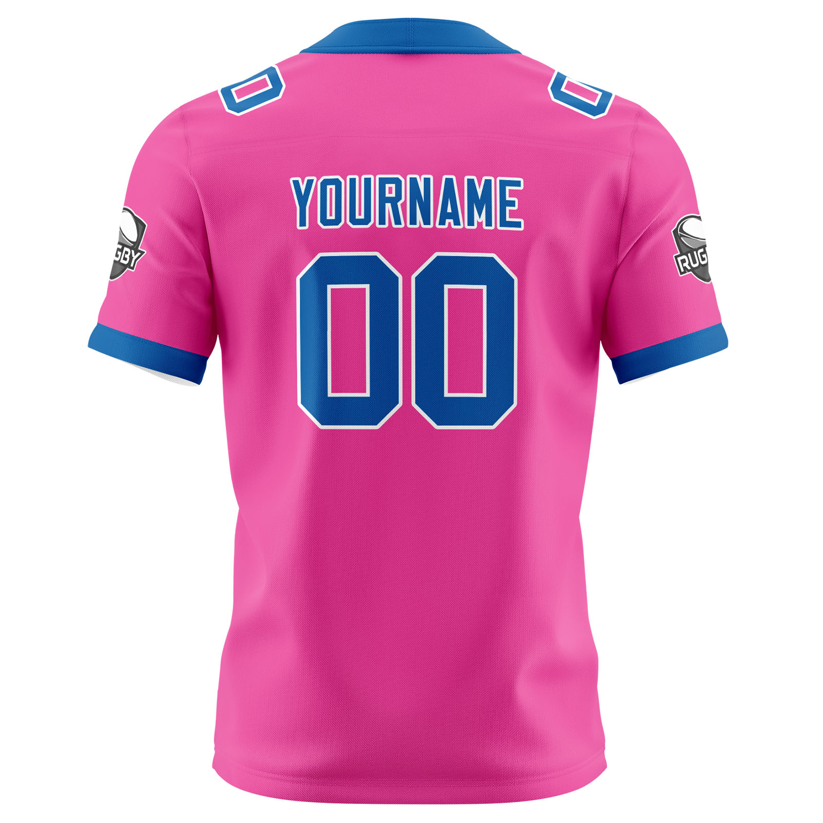 Custom Pink Blue Football Jersey Personalized Football Shirts for Men Printed Team Name Number Logo