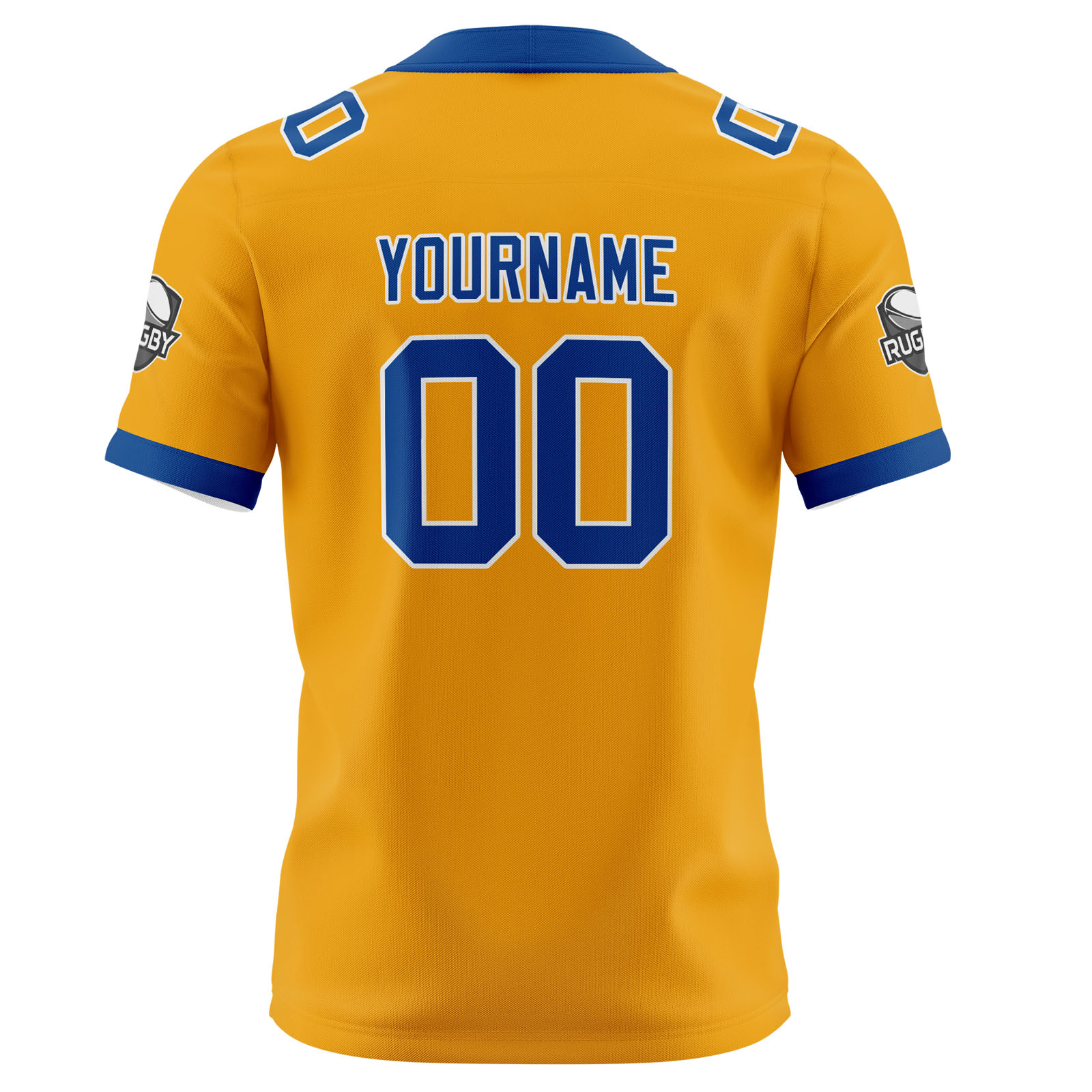 Custom Yellow Blue Football Jersey Personalized Football Shirts for Men Printed Team Name Number Logo