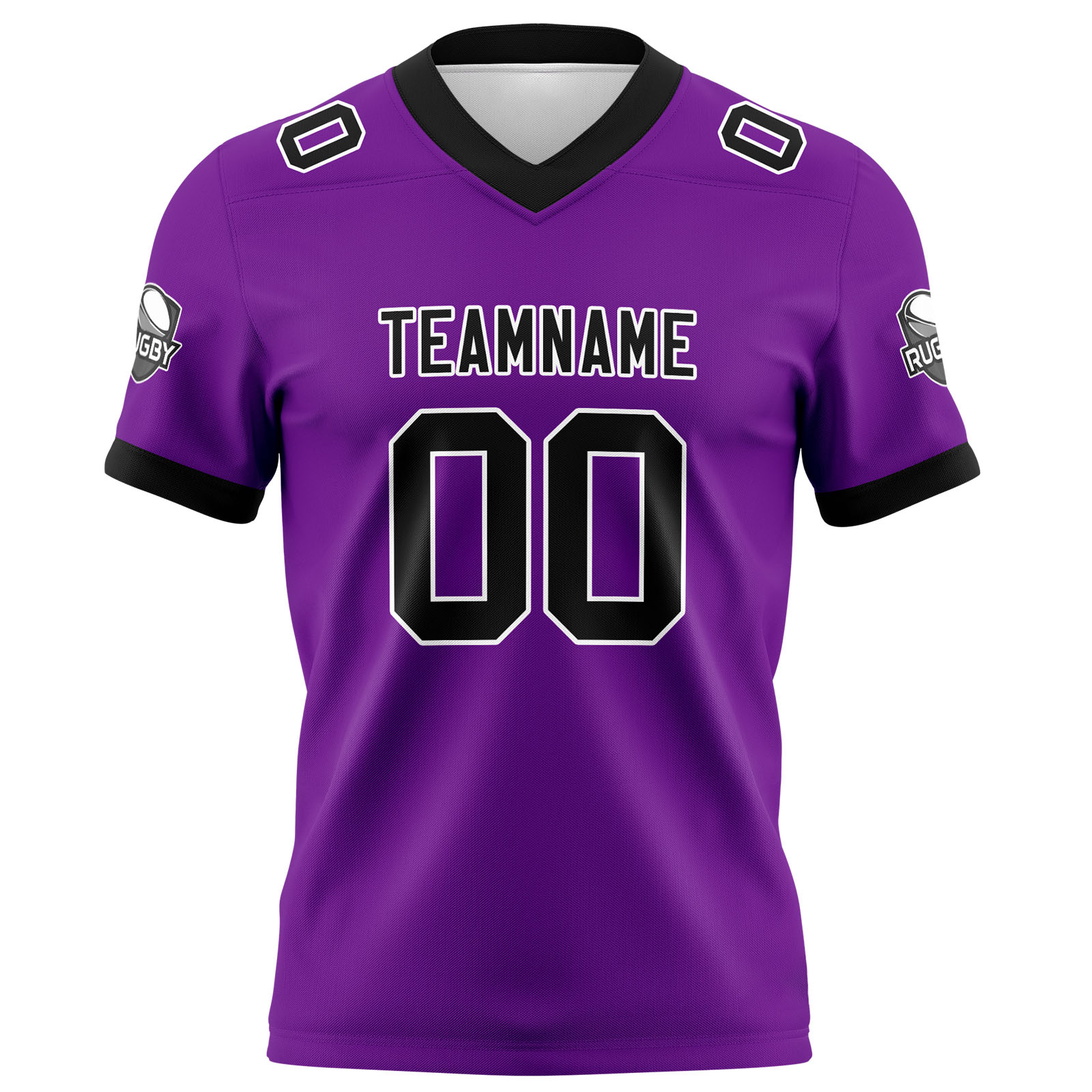 Custom Purple Black Football Jersey Personalized Football Shirts for Men Printed Team Name Number Logo