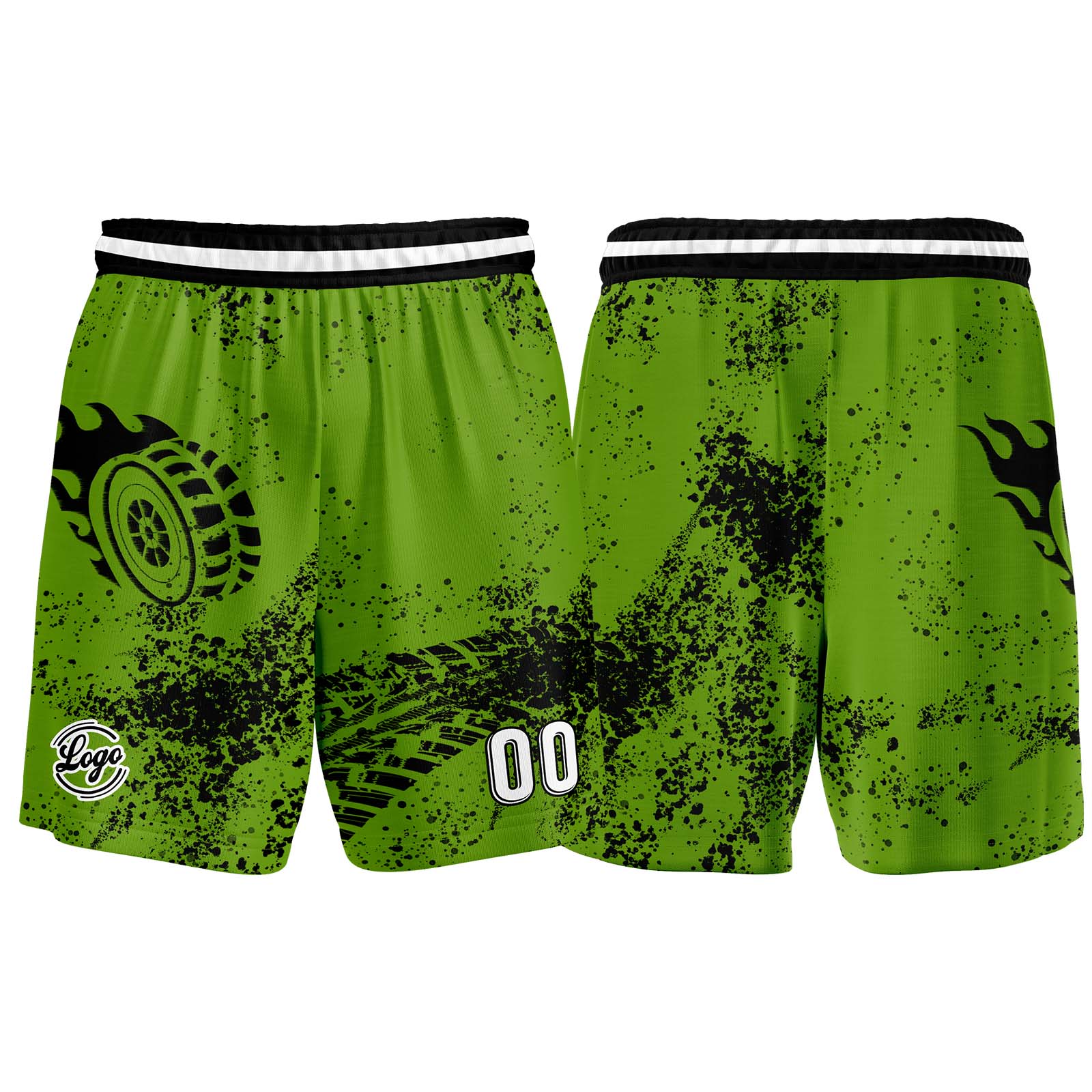 Custom Green Black Basketball Jerseys Personalized Jersey Printed Men Women Team Jerseys Shorts with Name Logo and Number