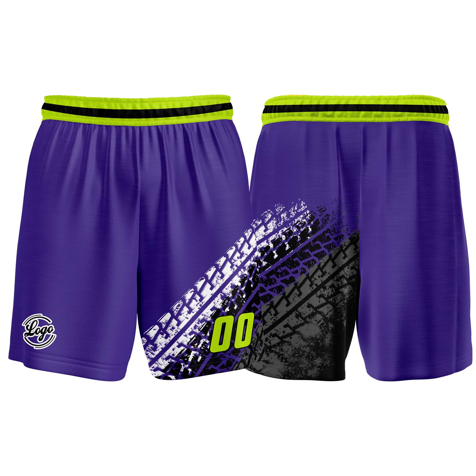 Custom Purple Green Basketball Jerseys Personalized Jersey Printed Men Women Team Jerseys Shorts with Name Logo and Number