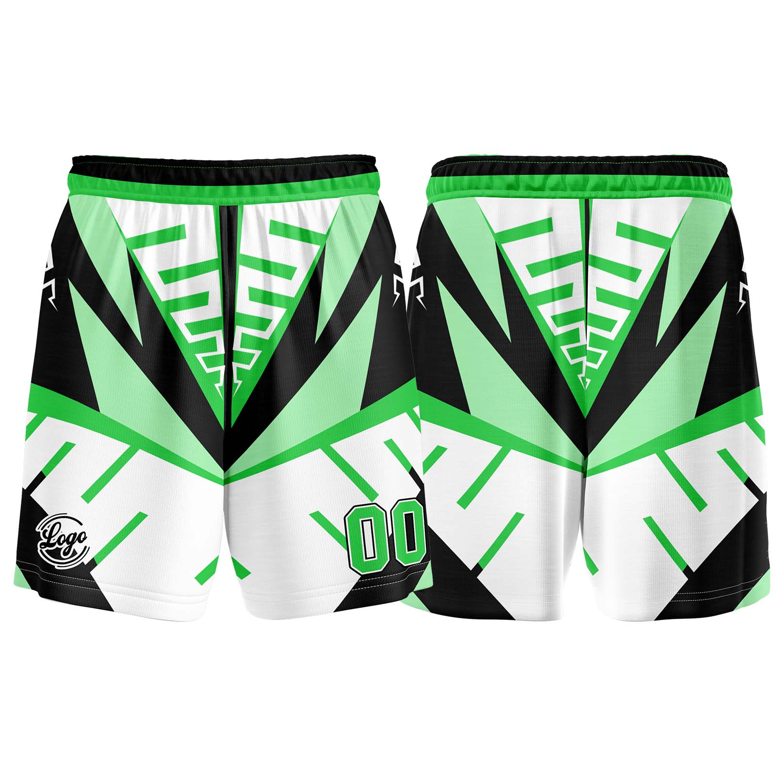 Custom White Black Green Basketball Jerseys Personalized Jersey Printed Men Women Team Jerseys Shorts with Name Logo and Number