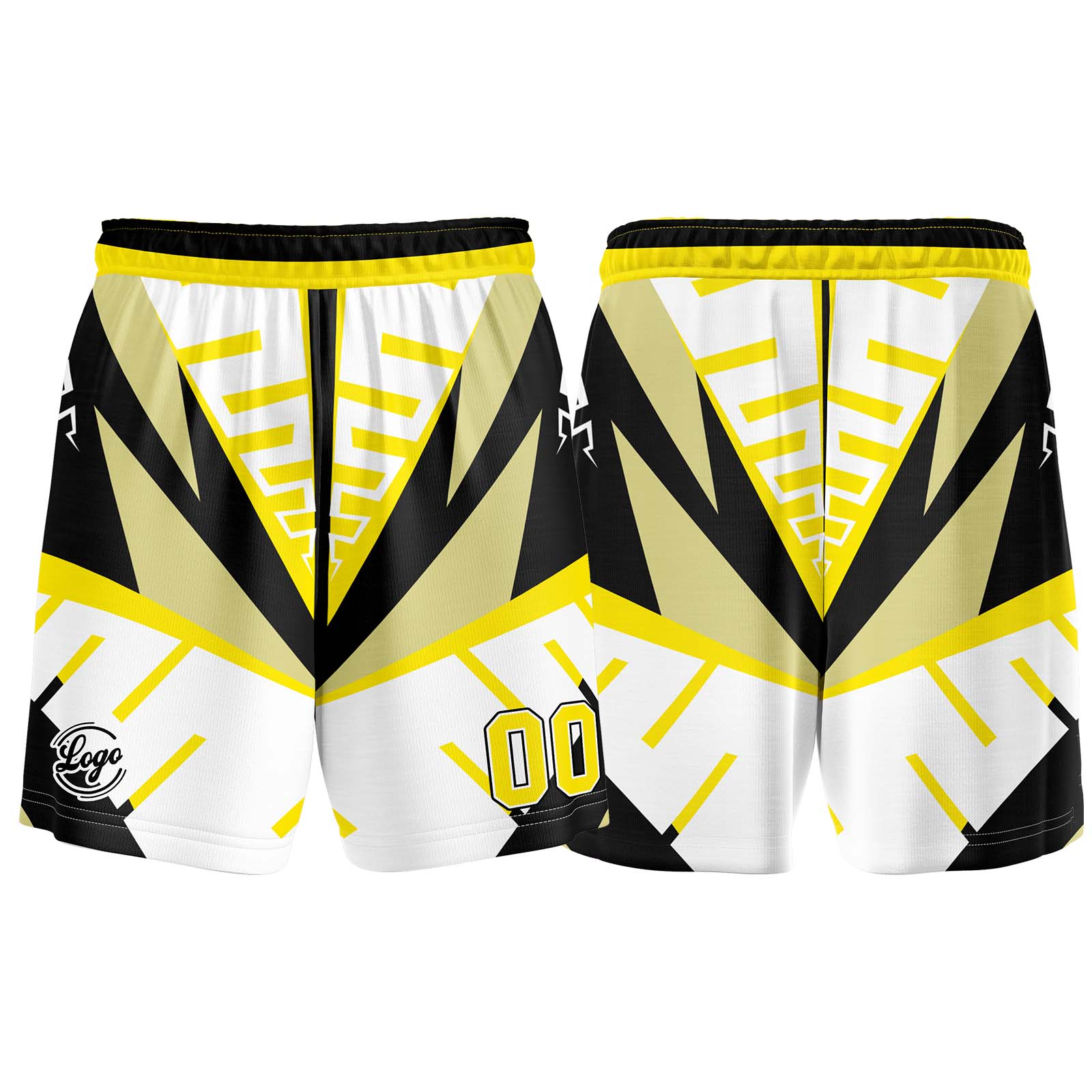Custom White Black Yellow Basketball Jerseys Personalized Jersey Printed Men Women Team Jerseys Shorts with Name Logo and Number