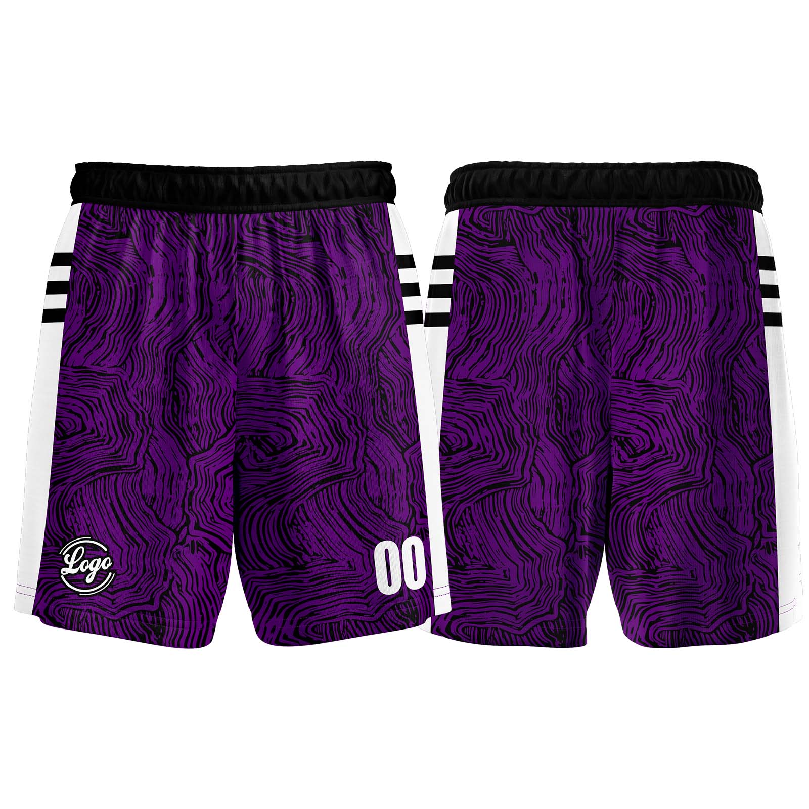 Custom Black Purple Basketball Jerseys Personalized Jersey Printed Men Women Team Jerseys Shorts with Name Logo and Number