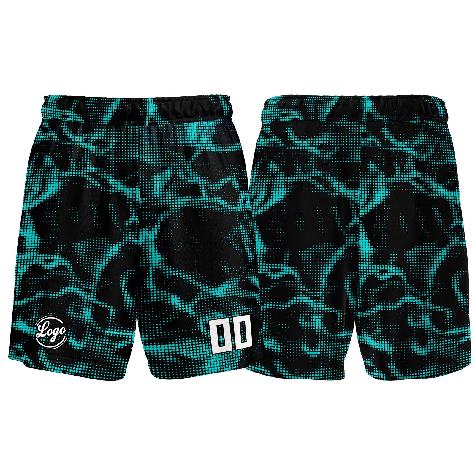 Custom Black Teal Basketball Jerseys Personalized Jersey Printed Men Women Team Jerseys Shorts with Name Logo and Number