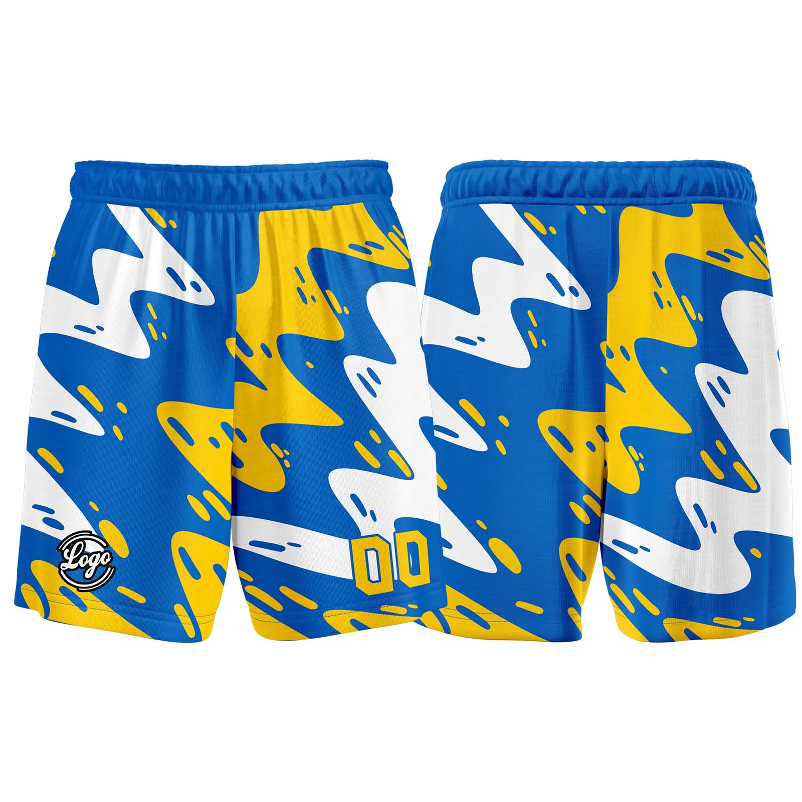 Custom Blue Yellow Basketball Jerseys Personalized Jersey Printed Men Women Team Jerseys Shorts with Name Logo and Number