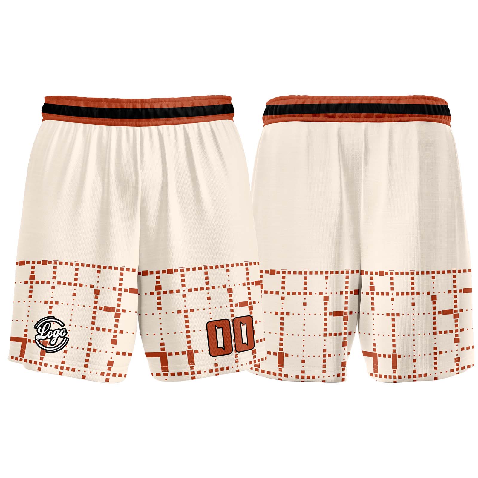 Custom Cream Reddish Brown Basketball Jerseys Personalized Jersey Printed Men Women Team Jerseys Shorts with Name Logo and Number