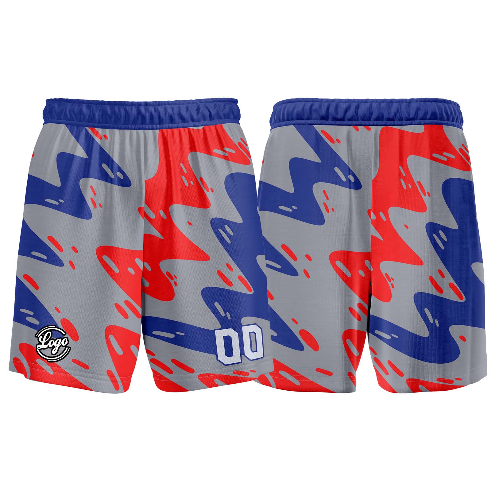 Custom Grey Blue Red Basketball Jerseys Personalized Jersey Printed Men Women Team Jerseys Shorts with Name Logo and Number