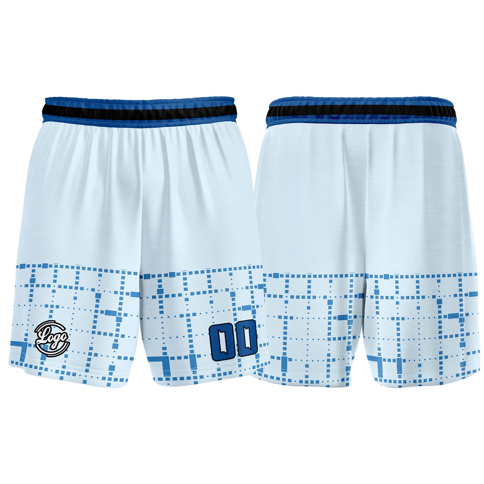 Custom Light Blue Basketball Jerseys Personalized Jersey Printed Men Women Team Jerseys Shorts with Name Logo and Number