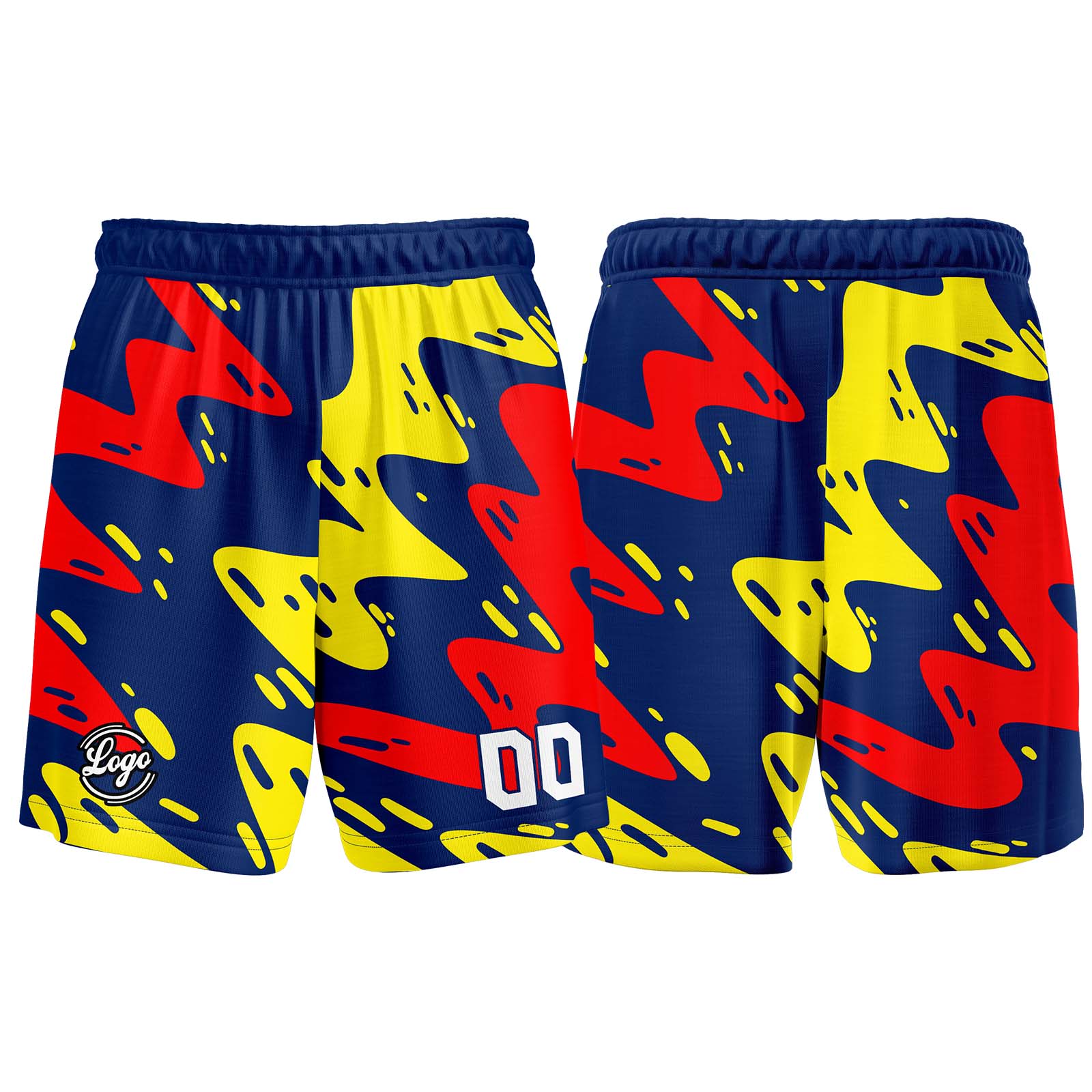 Custom Navy Red Yellow Basketball Jerseys Personalized Jersey Printed Men Women Team Jerseys Shorts with Name Logo and Number