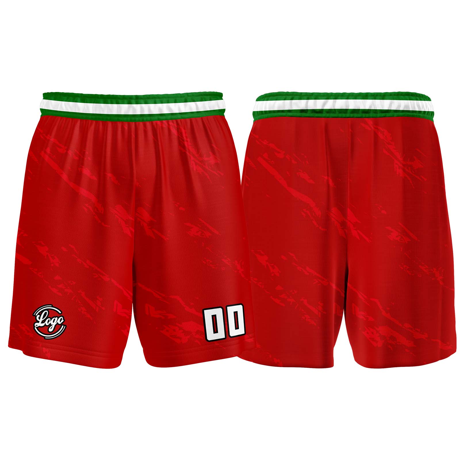 Custom Red Green Basketball Jerseys Personalized Jersey Printed Men Women Team Jerseys Shorts with Name Logo and Number