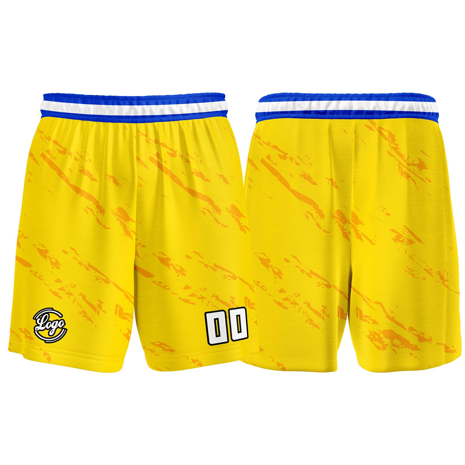 Custom Yellow Blue Basketball Jerseys Personalized Jersey Printed Men Women Team Jerseys Shorts with Name Logo and Number