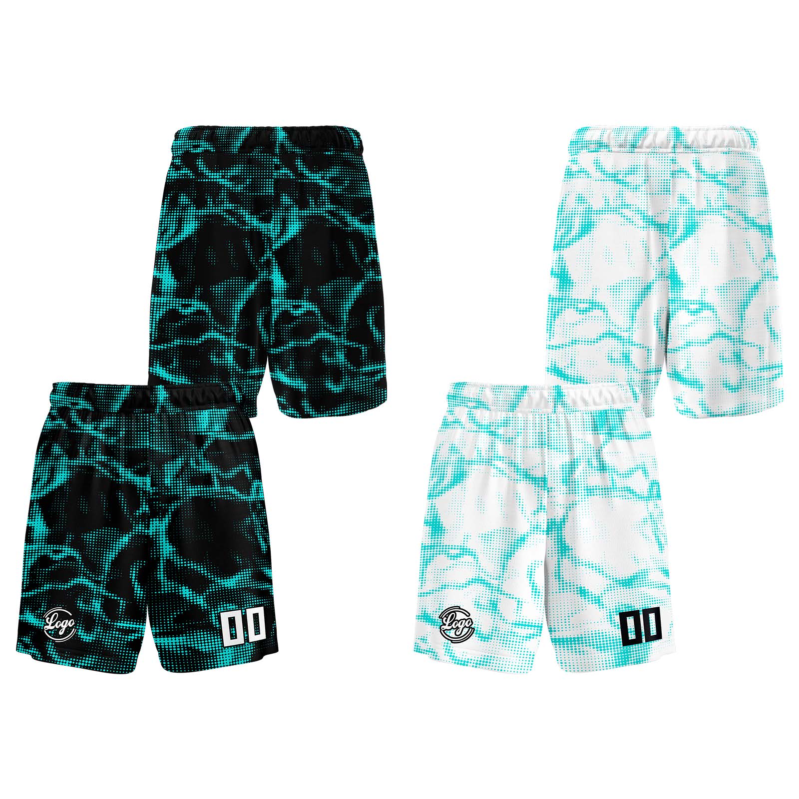 Custom Black Teal Reversible Basketball Jersey Basketball Uniform Basketball Shirts for Men Personalized Print Name Number