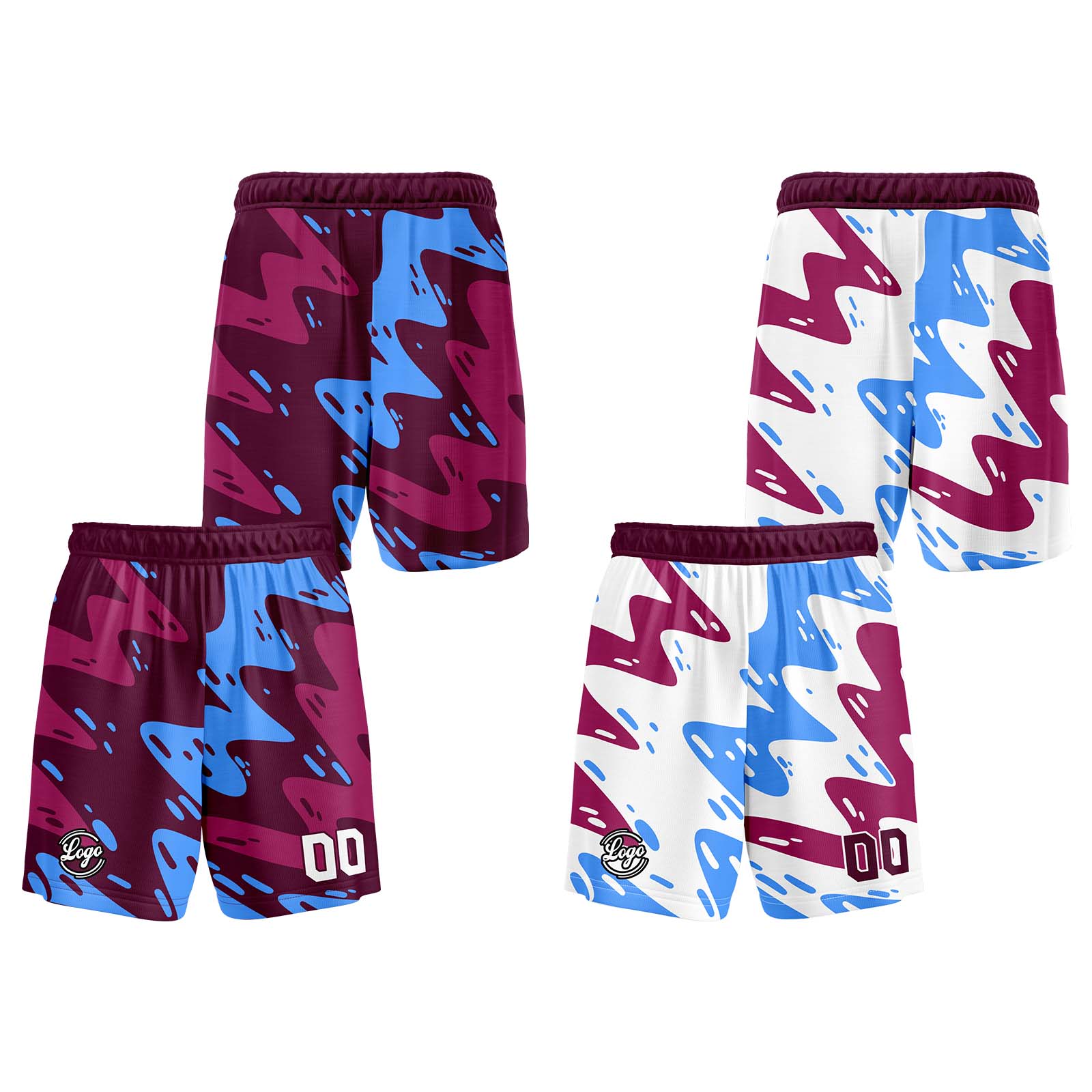 Custom Burgundy Light Reversible Basketball Jersey Basketball Uniform Basketball Shirts for Men Personalized Print Name Number