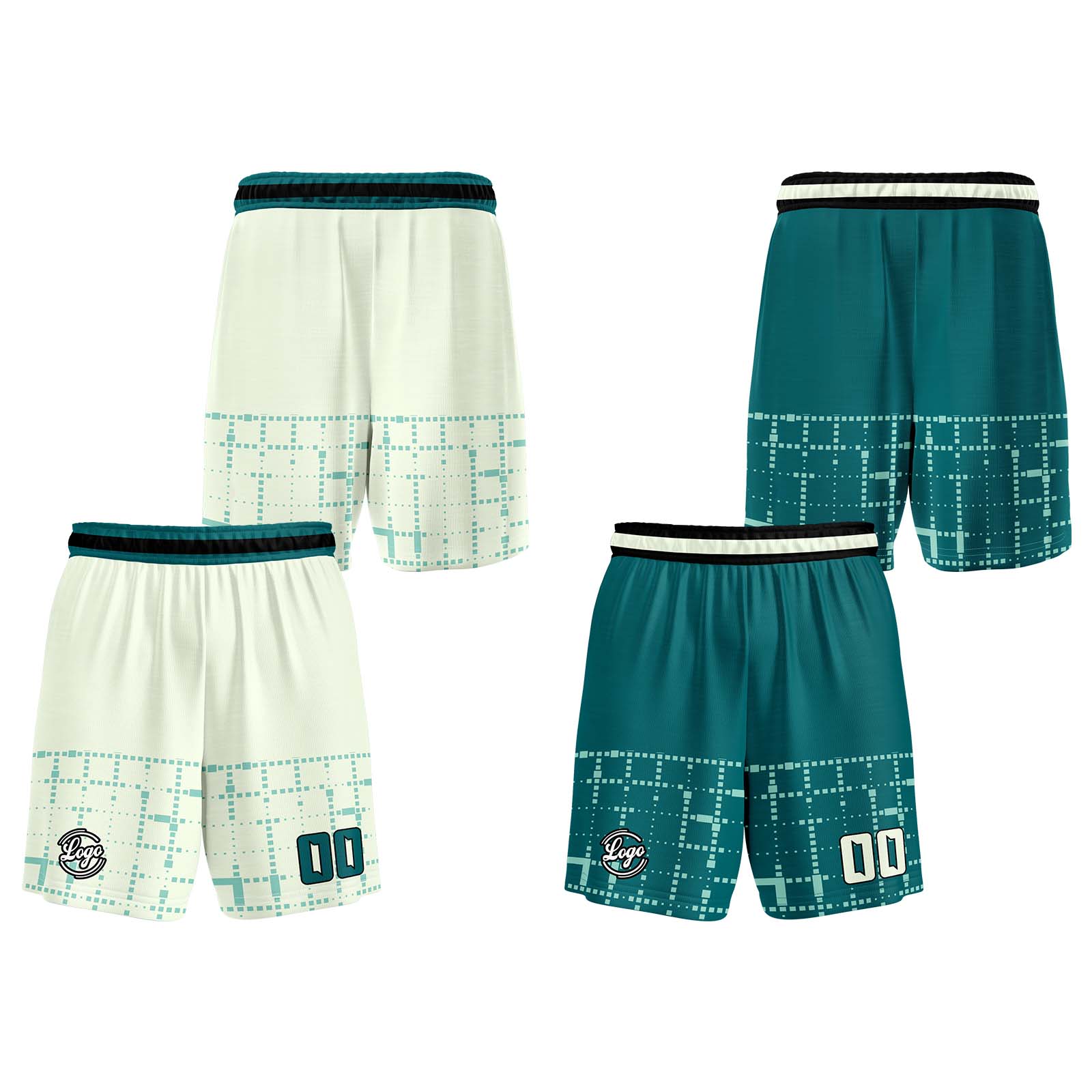 Custom Light Green Reversible Basketball Jersey Basketball Uniform Basketball Shirts for Men Personalized Print Name Number