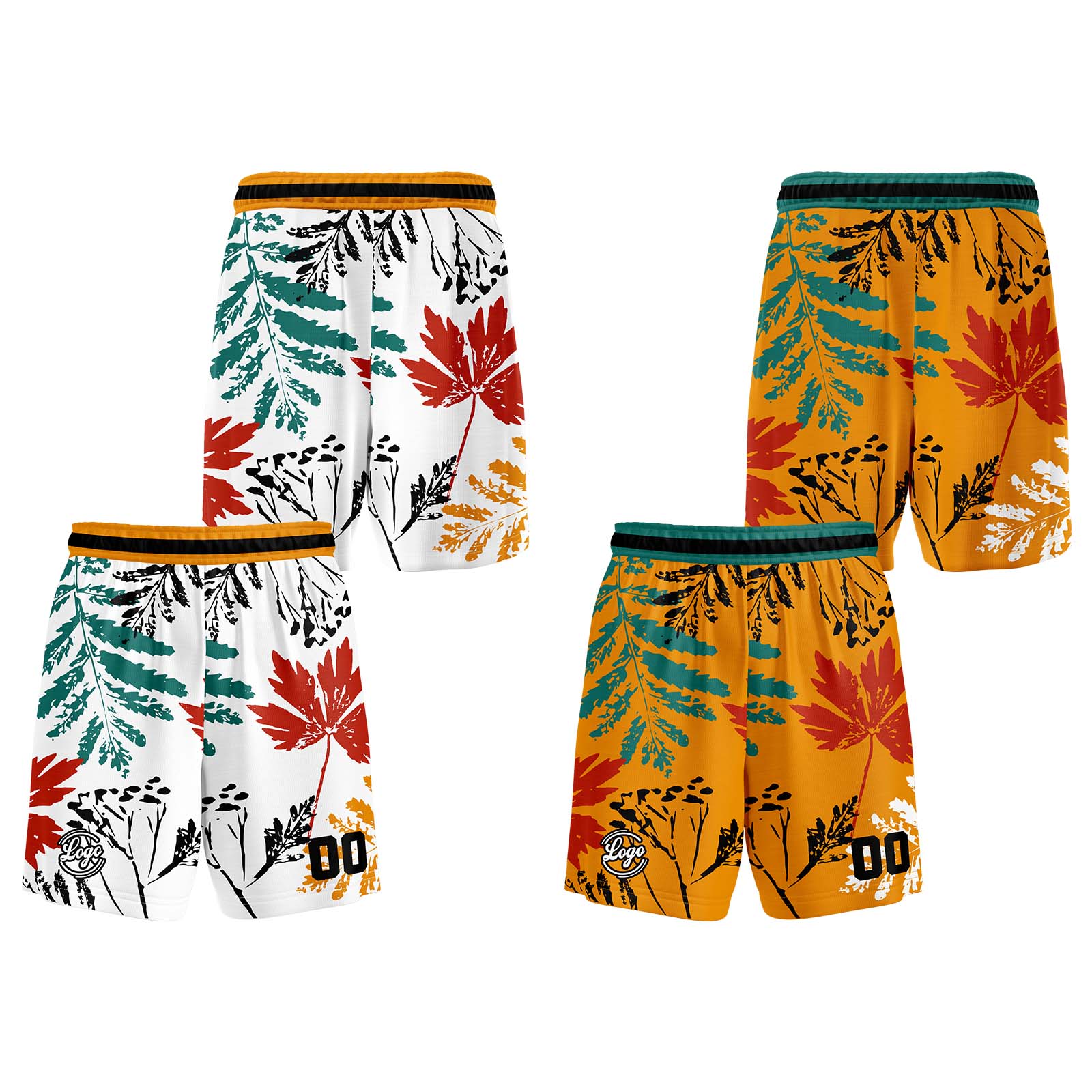 Custom White Orange Reversible Basketball Jersey Basketball Uniform Basketball Shirts for Men Personalized Print Name Number