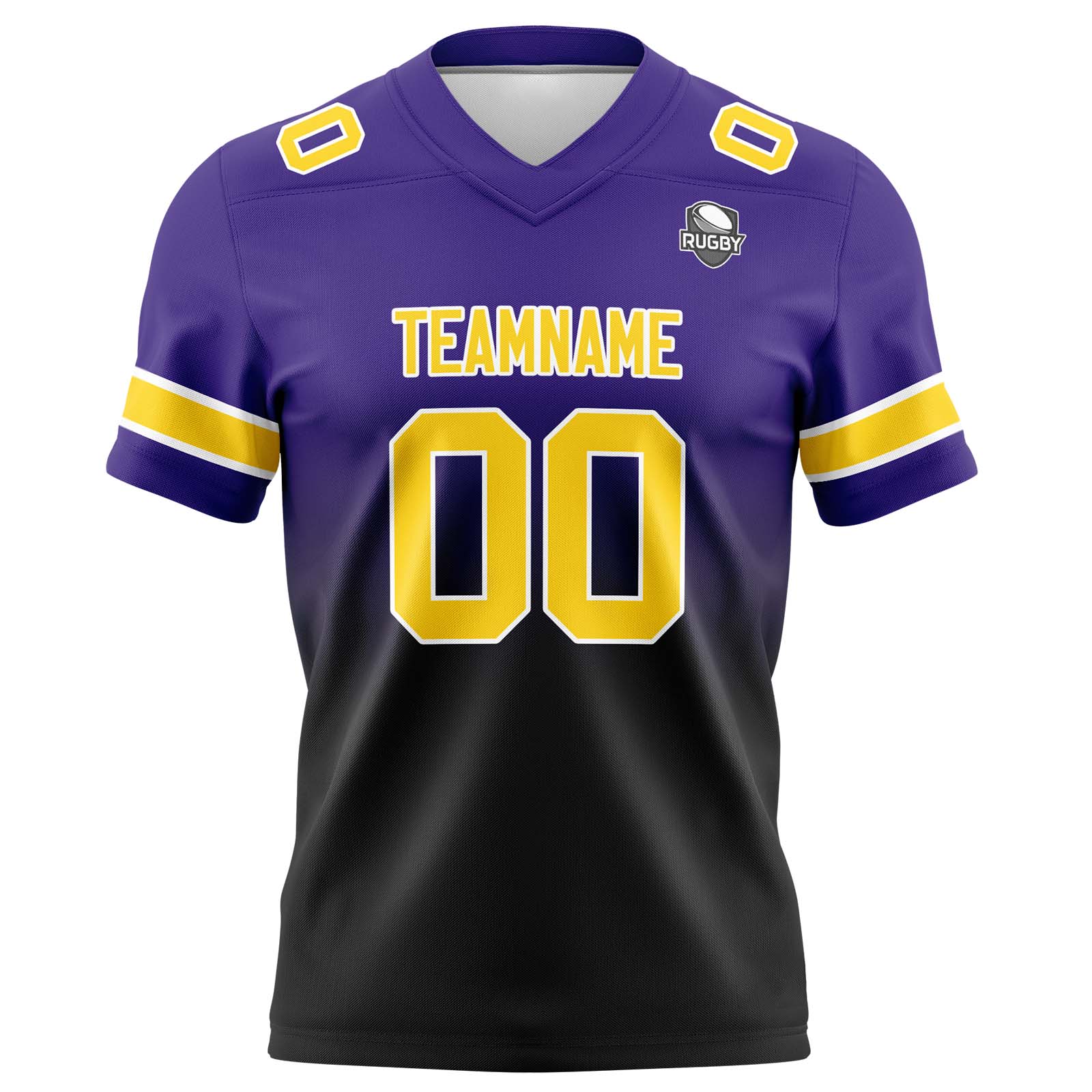 Custom Purple Gradient Football Jerseys Personalized Name Number Logo