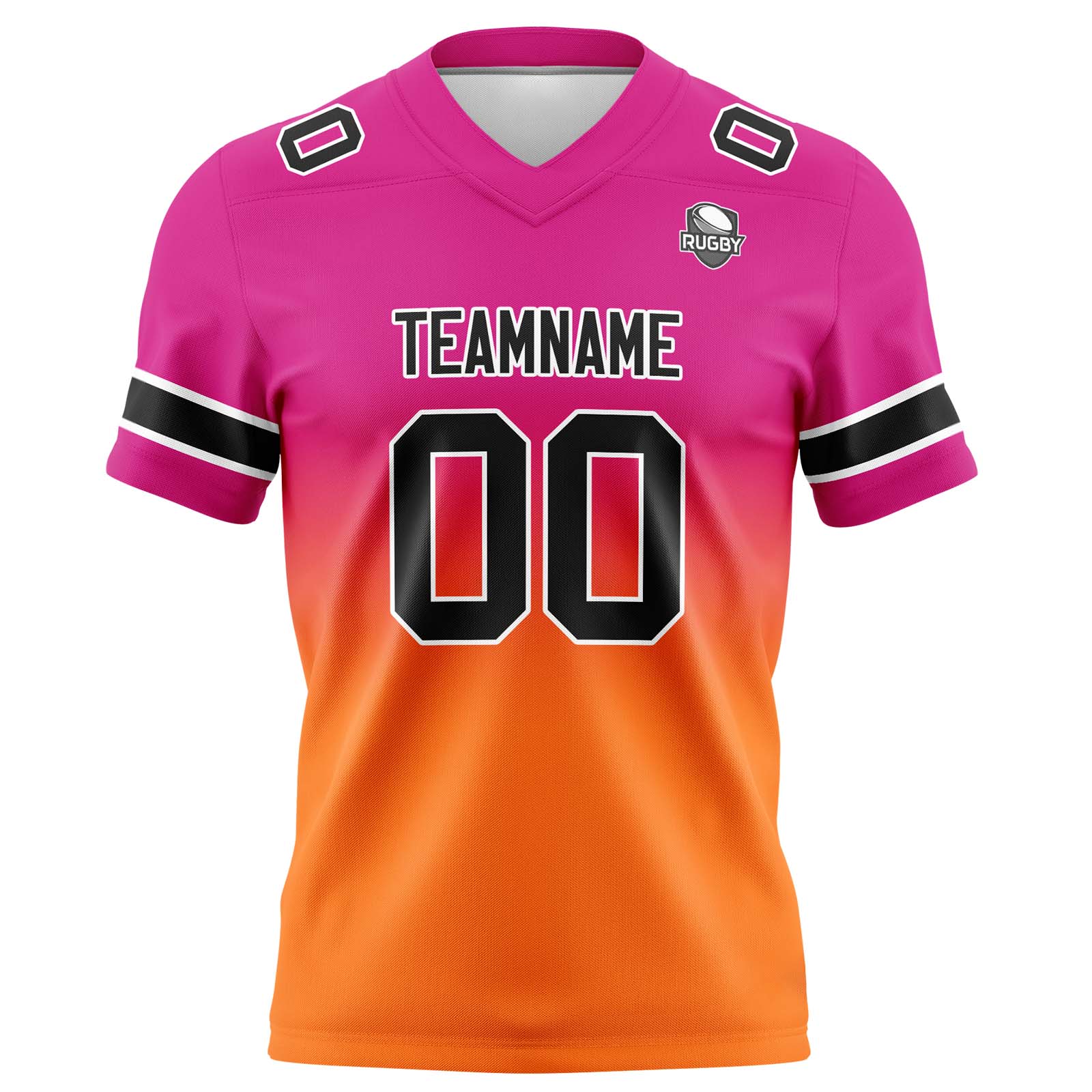 Custom Rose&Orange Football Jerseys Personalized Name Number Logo
