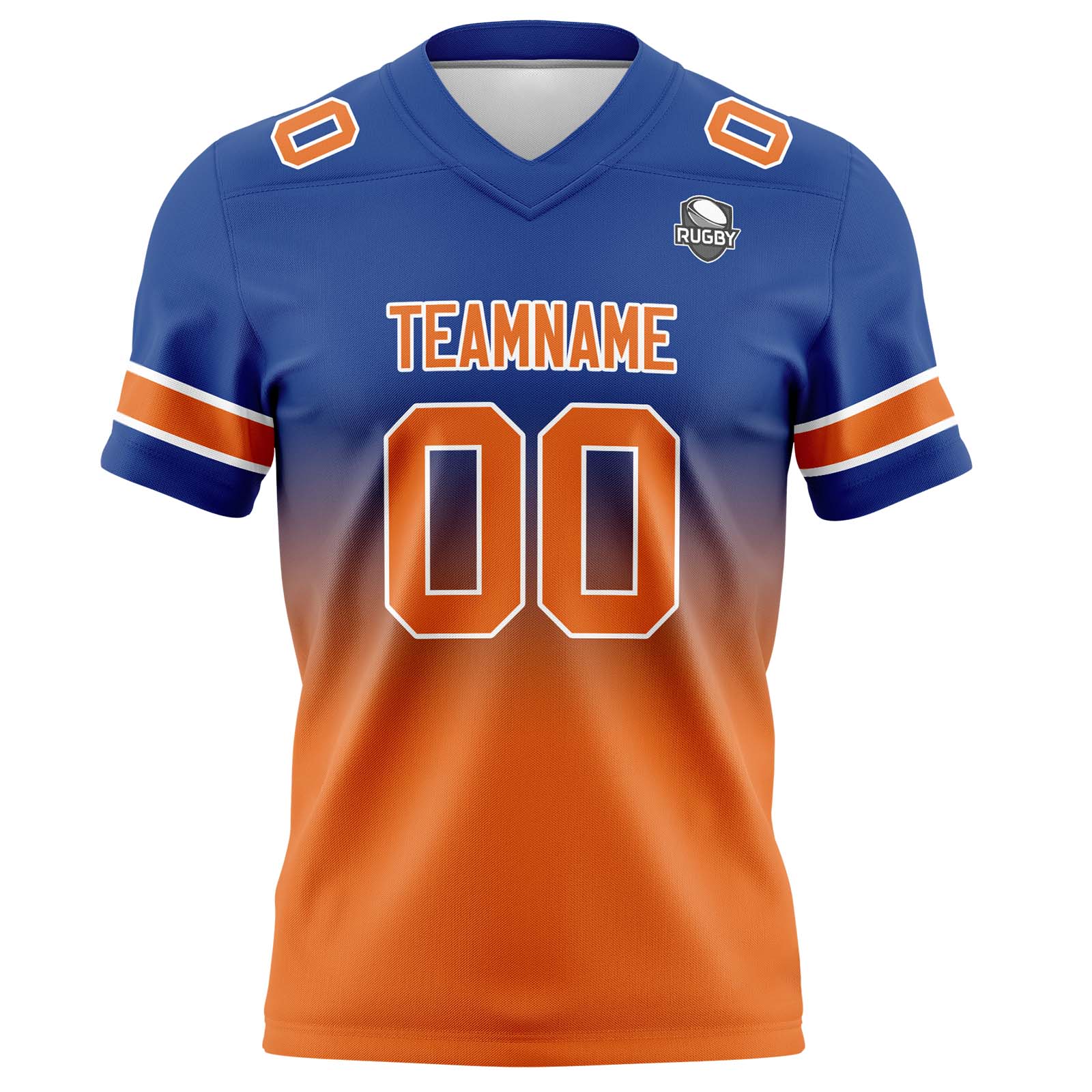Custom Royal&Orange Jerseys Personalized Name Number Logo