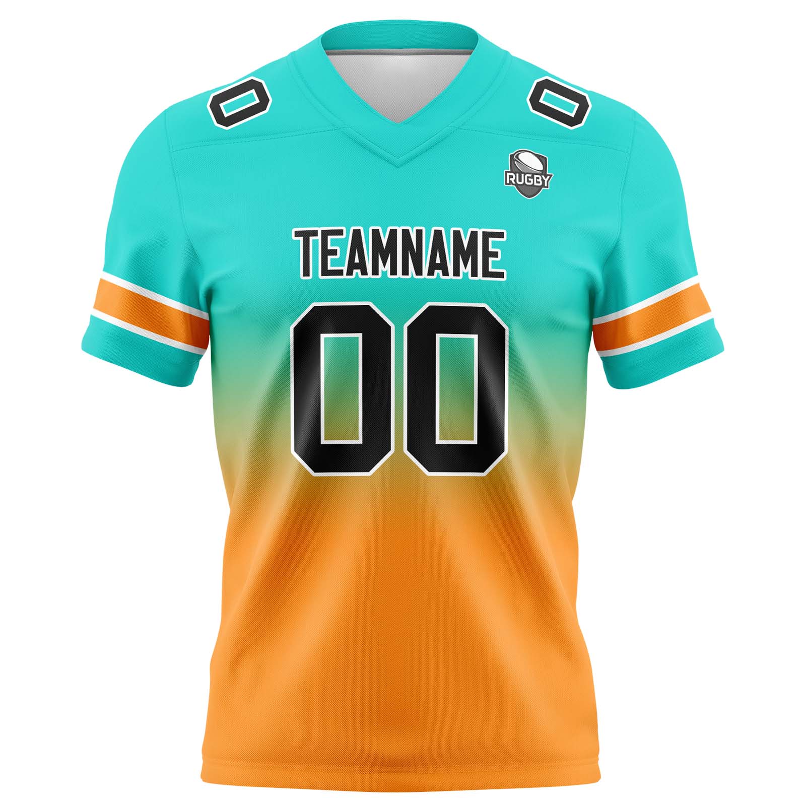 Custom Teal&Orange Jerseys Personalized Name Number Logo
