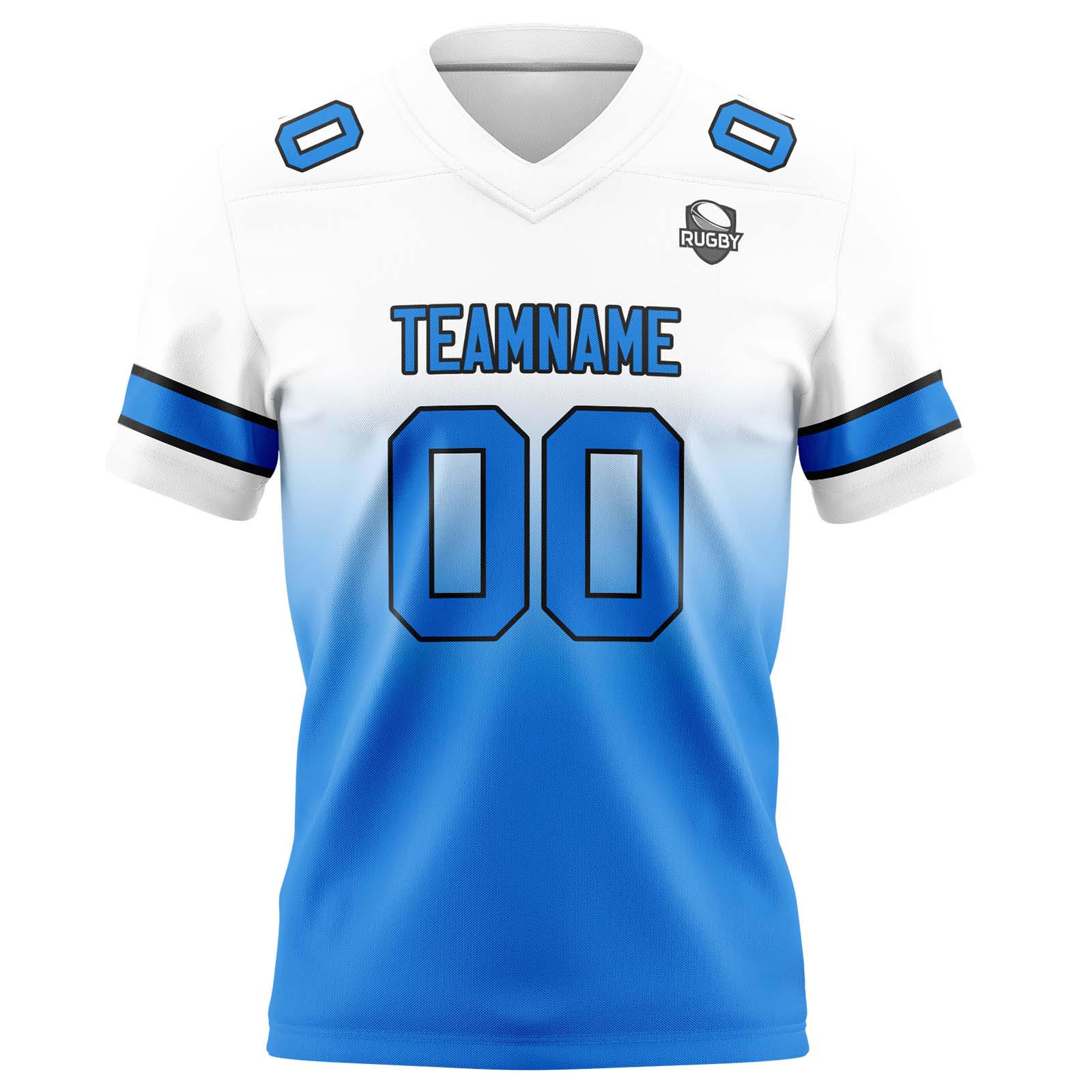 Custom White&Blue Jerseys Personalized Name Number Logo