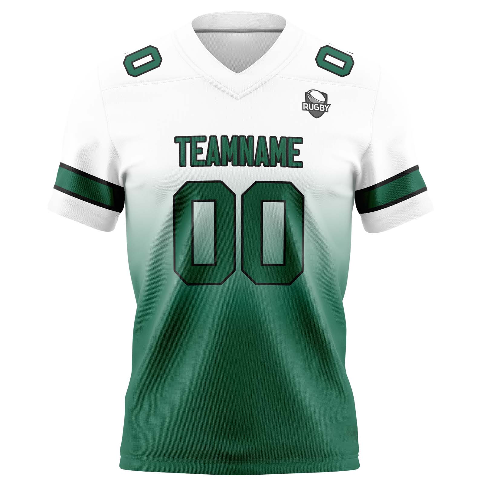 Custom White&Green Jerseys Personalized Name Number Logo