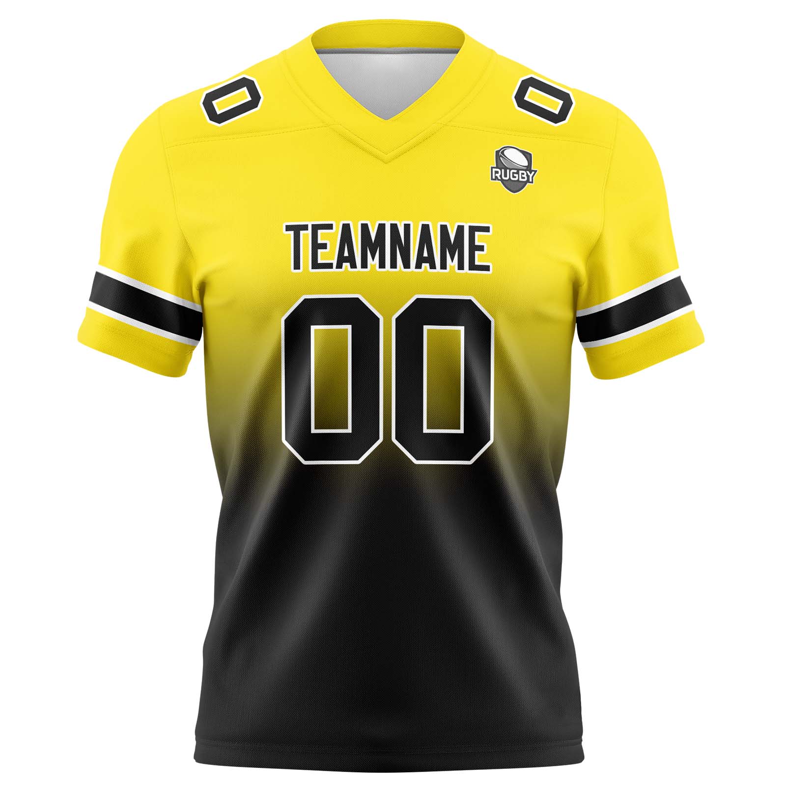Custom Yellow&Black Jerseys Personalized Name Number Logo
