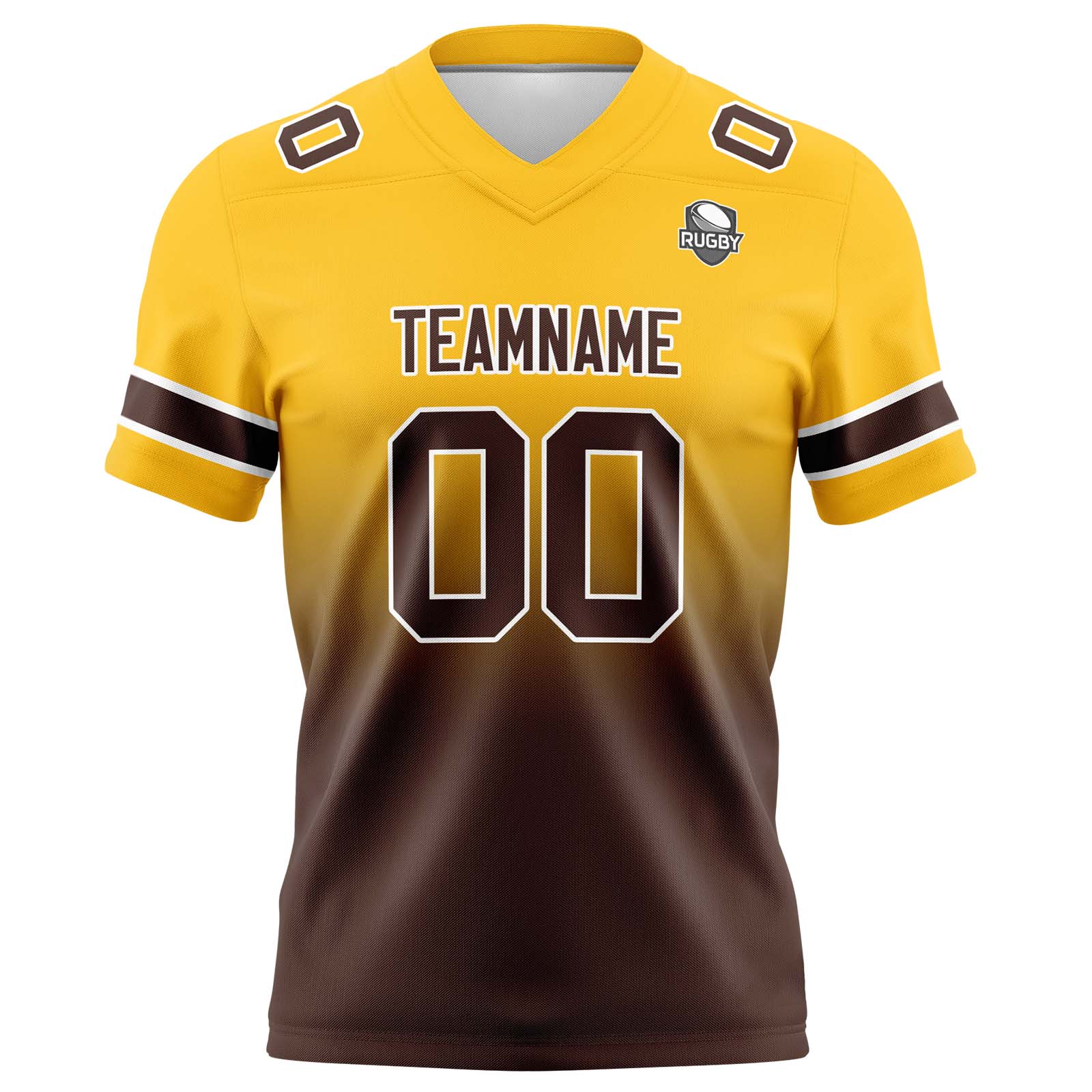 Custom Yellow&Brown Jerseys Personalized Name Number Logo