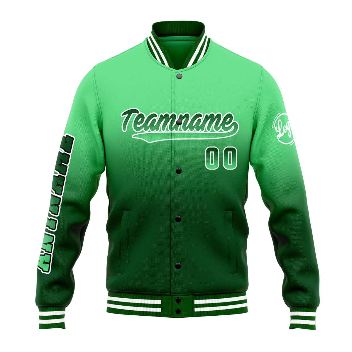 Custom Green Varsity Jacket for Men Women and Youth with Personalized Letterman Jacket 