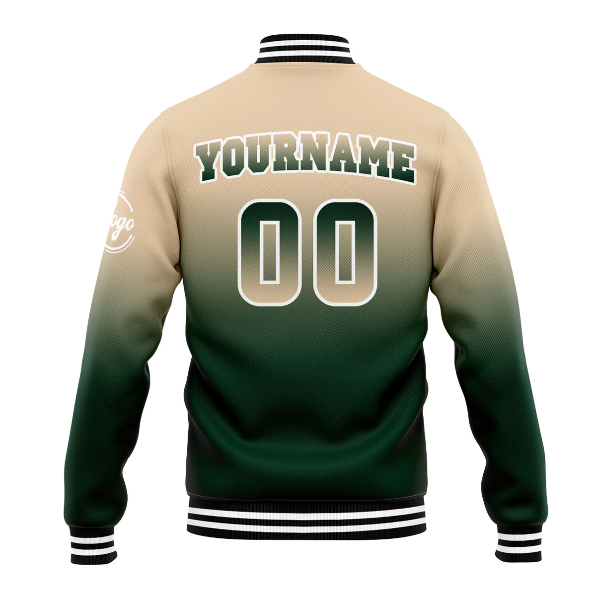 Custom Khaki&Dark Green Varsity Jacket for Men Women and Youth with Personalized Letterman Jacket 