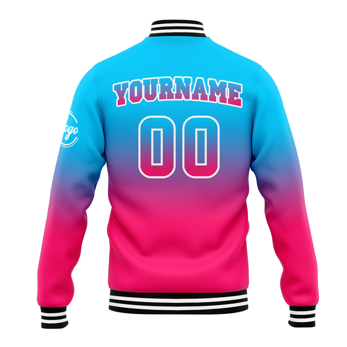 Custom Light Blue&Pink Varsity Jacket for Men Women and Youth with Personalized Letterman Jacket 
