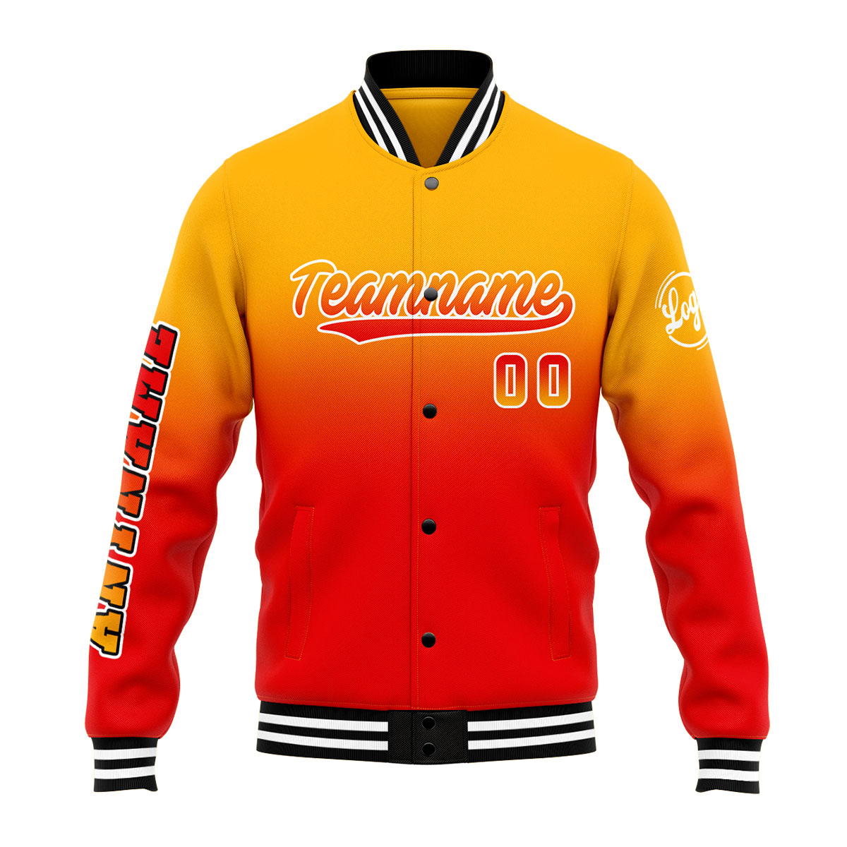 Custom Light Orange&Red Varsity Jacket for Men Women and Youth with Personalized Letterman Jacket 