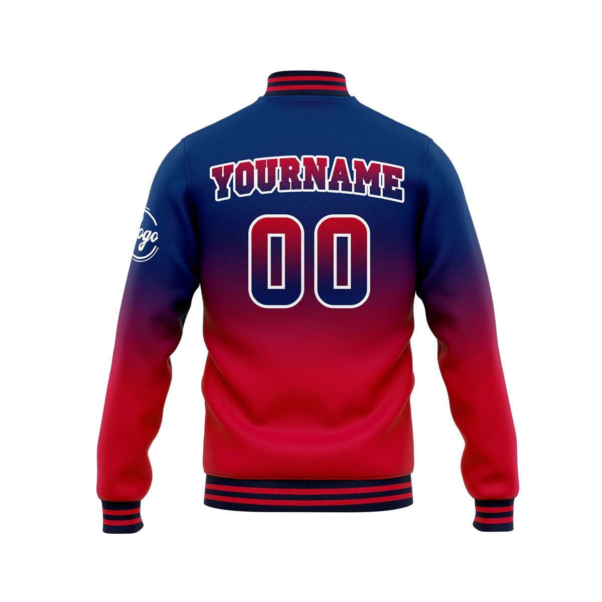Custom Navy&Red Varsity Jacket for Men Women and Youth with Personalized Letterman Jacket 