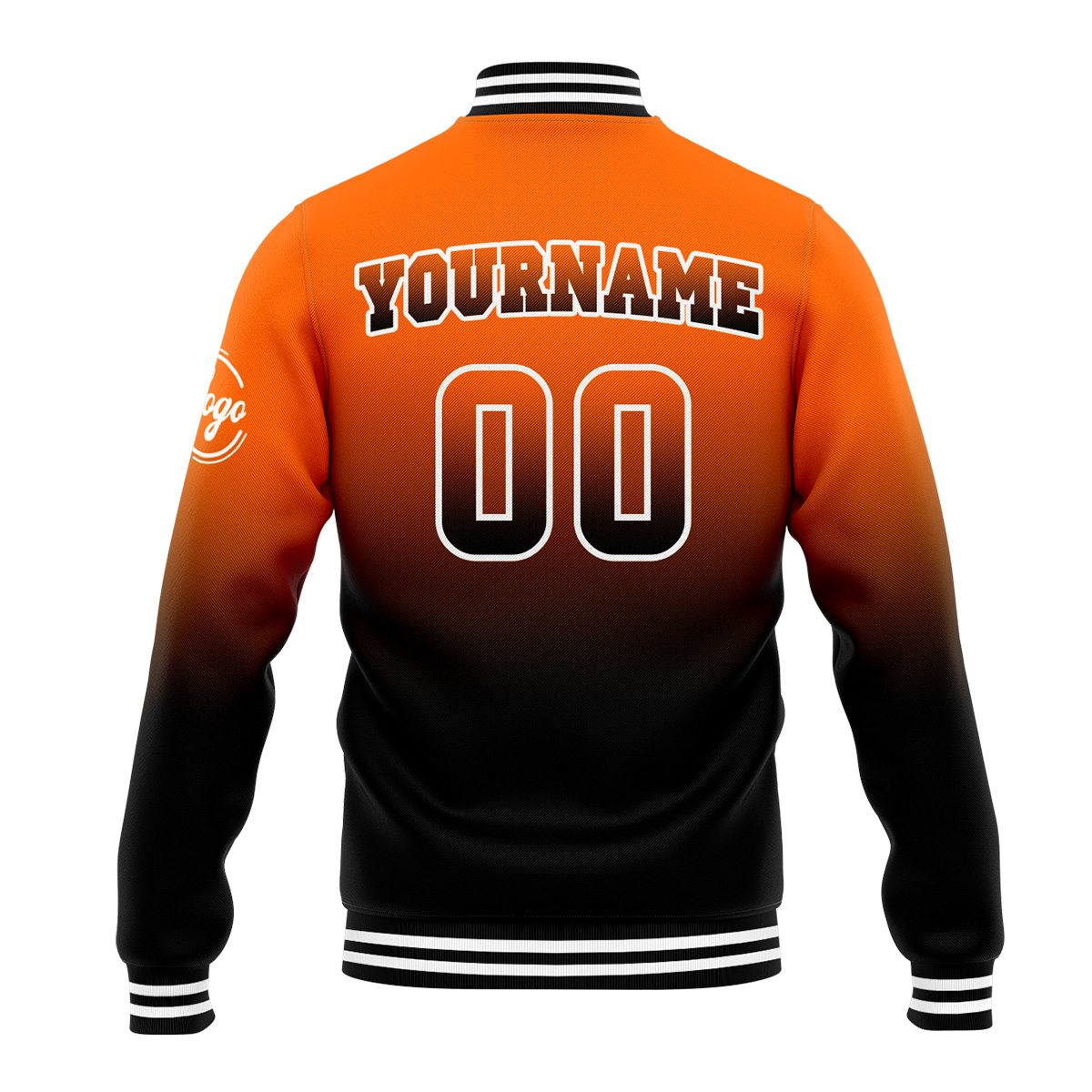 Custom Orange&Black Varsity Jacket for Men Women and Youth with Personalized Letterman Jacket 