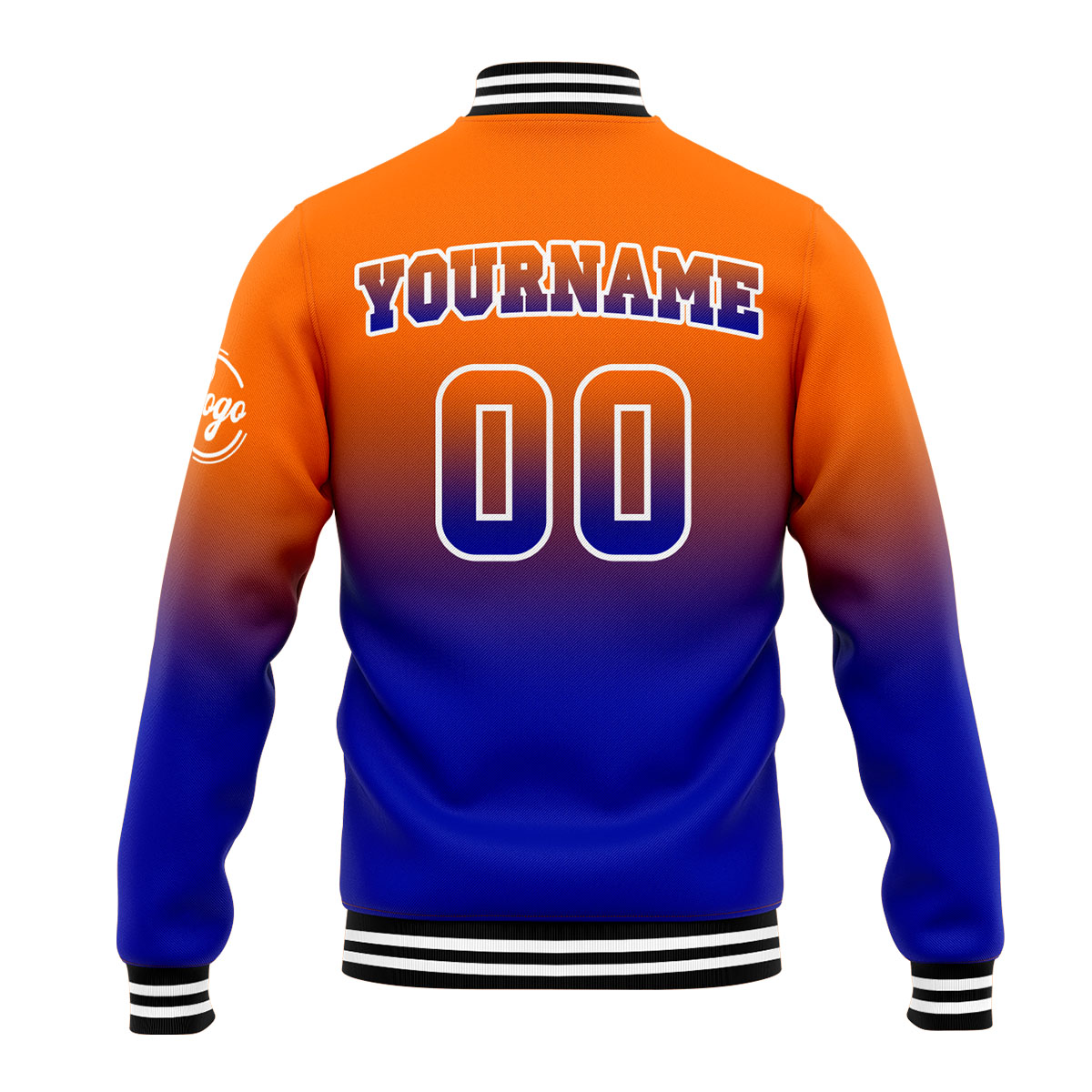 Custom Orange&Royal Varsity Jacket for Men Women and Youth with Personalized Letterman Jacket 