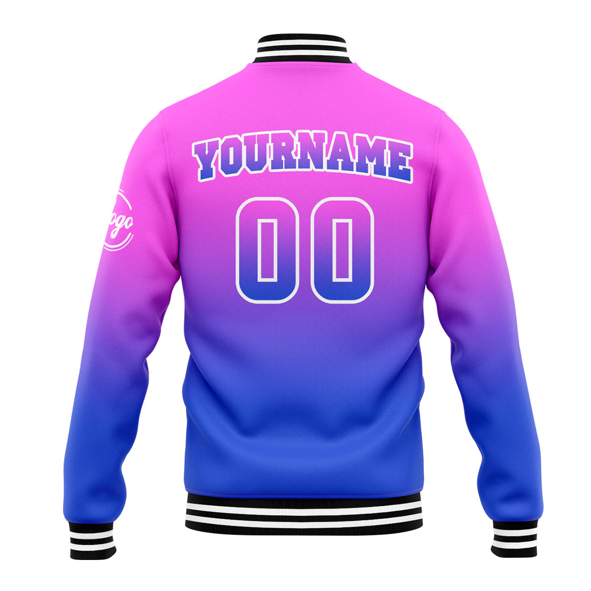 Custom Pink&Blue Varsity Jacket for Men Women and Youth with Personalized Letterman Jacket 