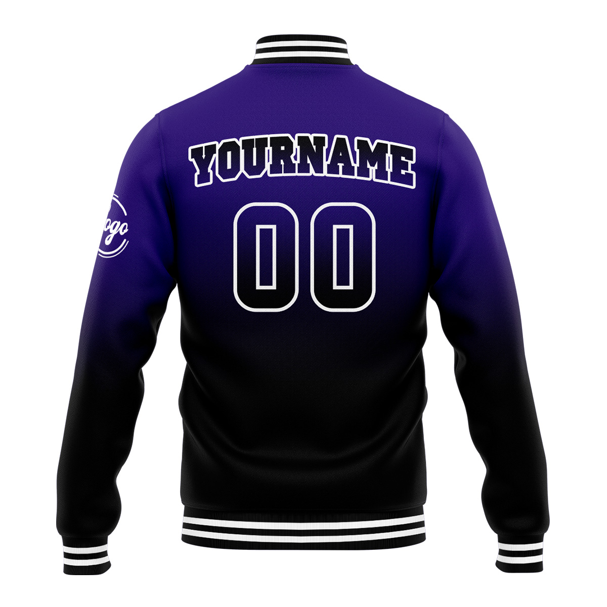 Custom Purple&Black Varsity Jacket for Men Women and Youth with Personalized Letterman Jacket 