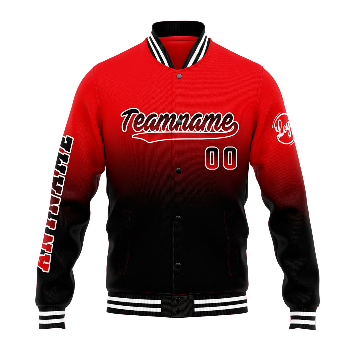 Custom Red&Black Varsity Jacket for Men Women and Youth with Personalized Letterman Jacket 