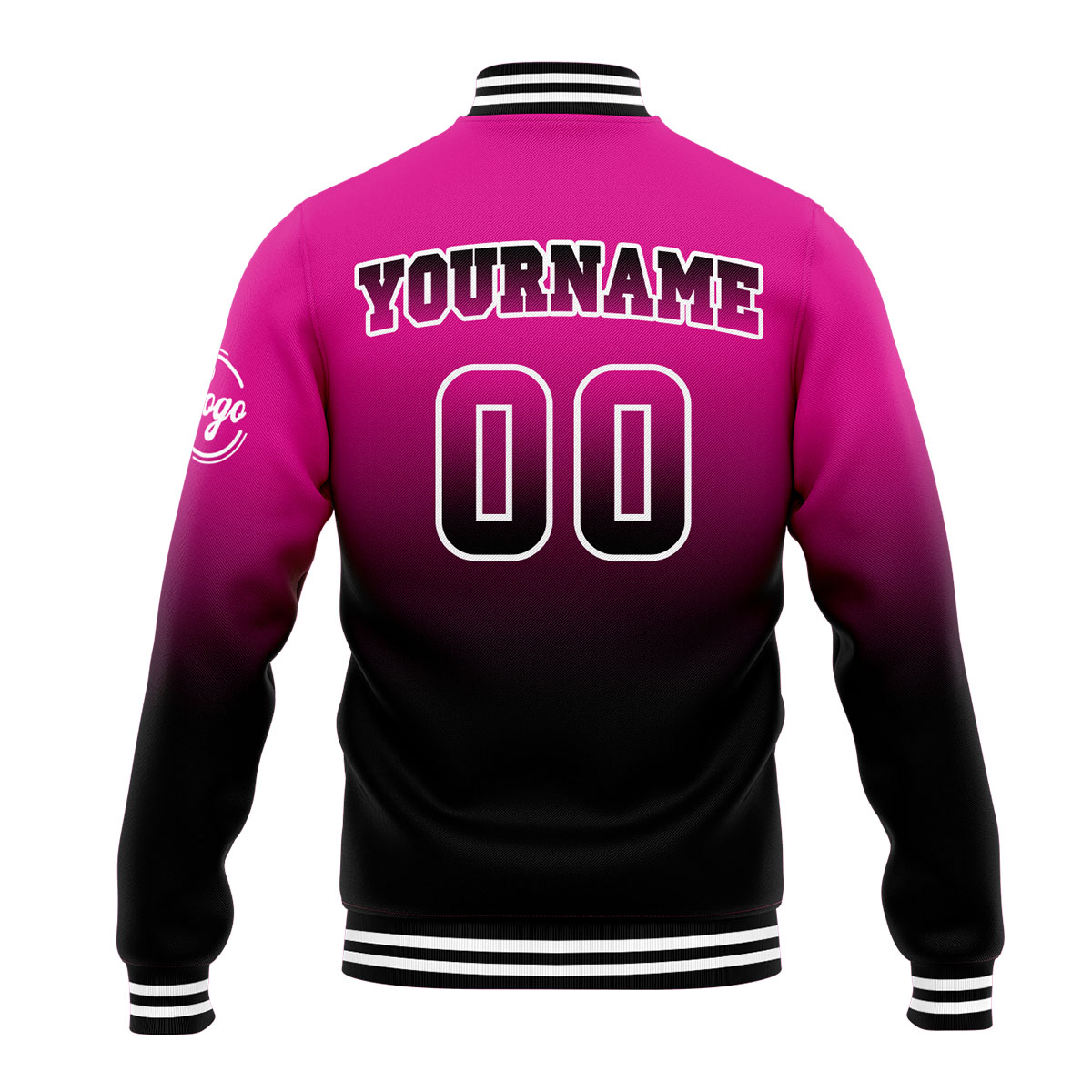 Custom Rose&Black Varsity Jacket for Men Women and Youth with Personalized Letterman Jacket 