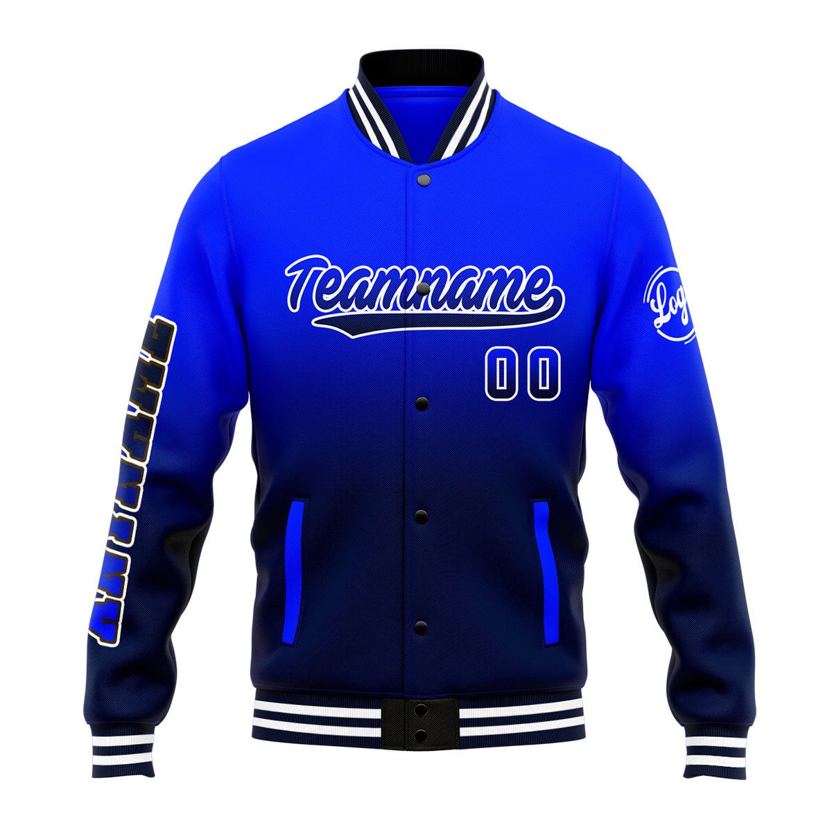 Custom Royal&Navy Varsity Jacket for Men Women and Youth with Personalized Letterman Jacket 