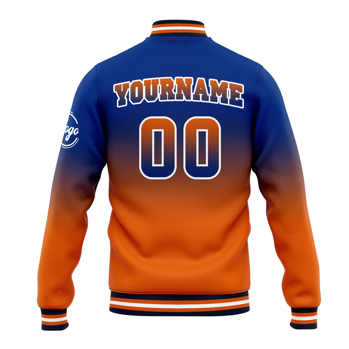 Custom Royal&Orange Varsity Jacket for Men Women and Youth with Personalized Letterman Jacket 