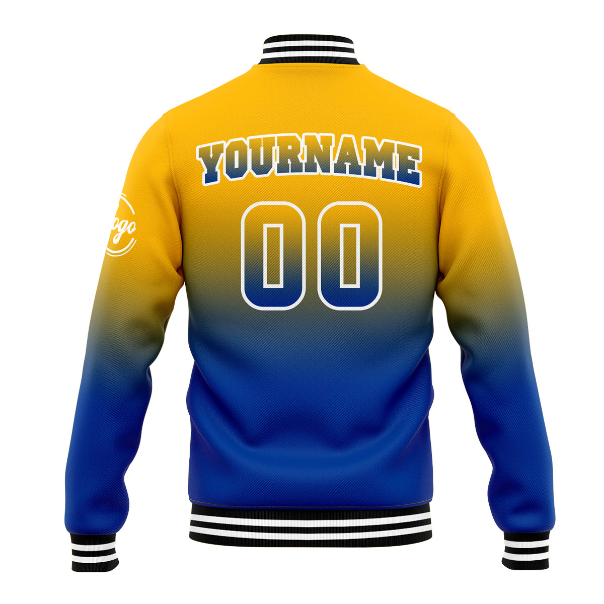 Custom Yellow&Blue Varsity Jacket for Men Women and Youth with Personalized Letterman Jacket 