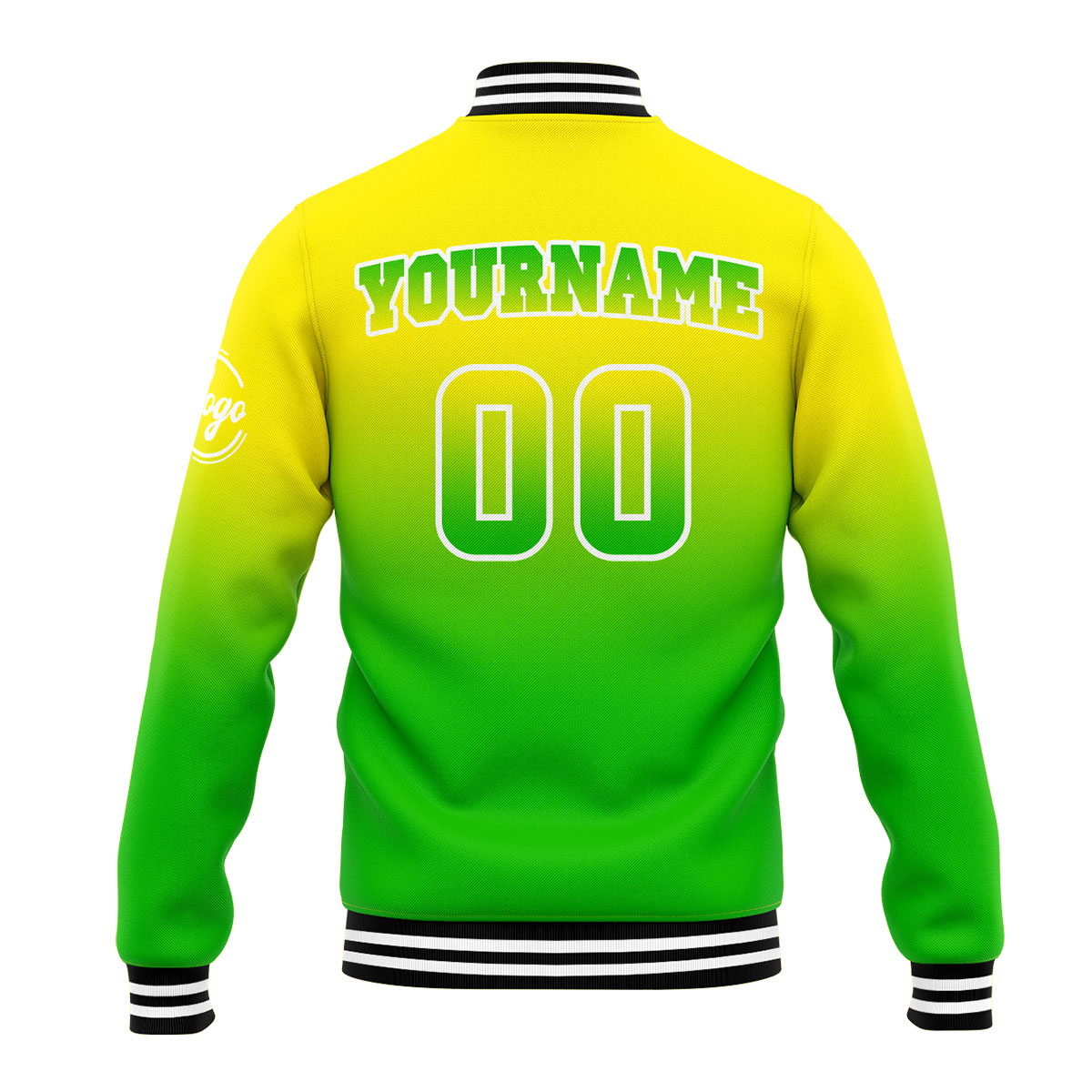 Custom Yellow&Green Varsity Jacket for Men Women and Youth with Personalized Letterman Jacket 