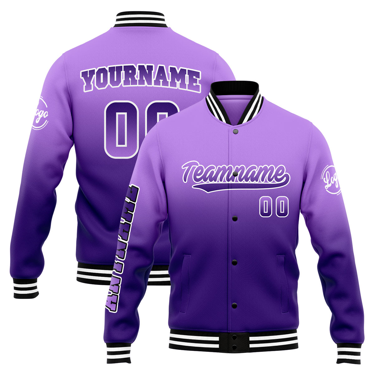 Custom Purple Varsity Jacket for Men Women and Youth with Personalized Letterman Jacket 