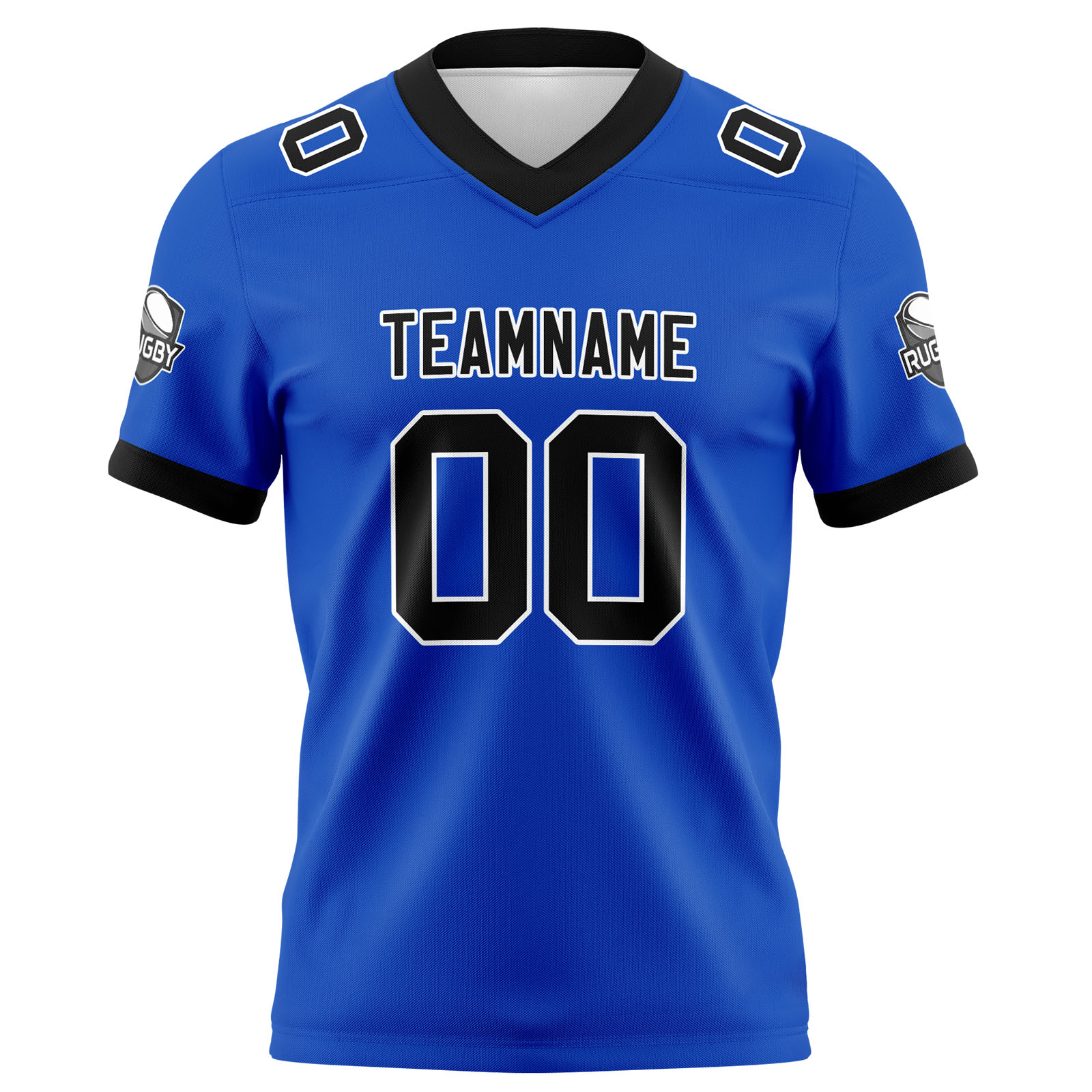 Custom Blue Black Football Jersey Personalized Football Shirts for Men Printed Team Name Number Logo