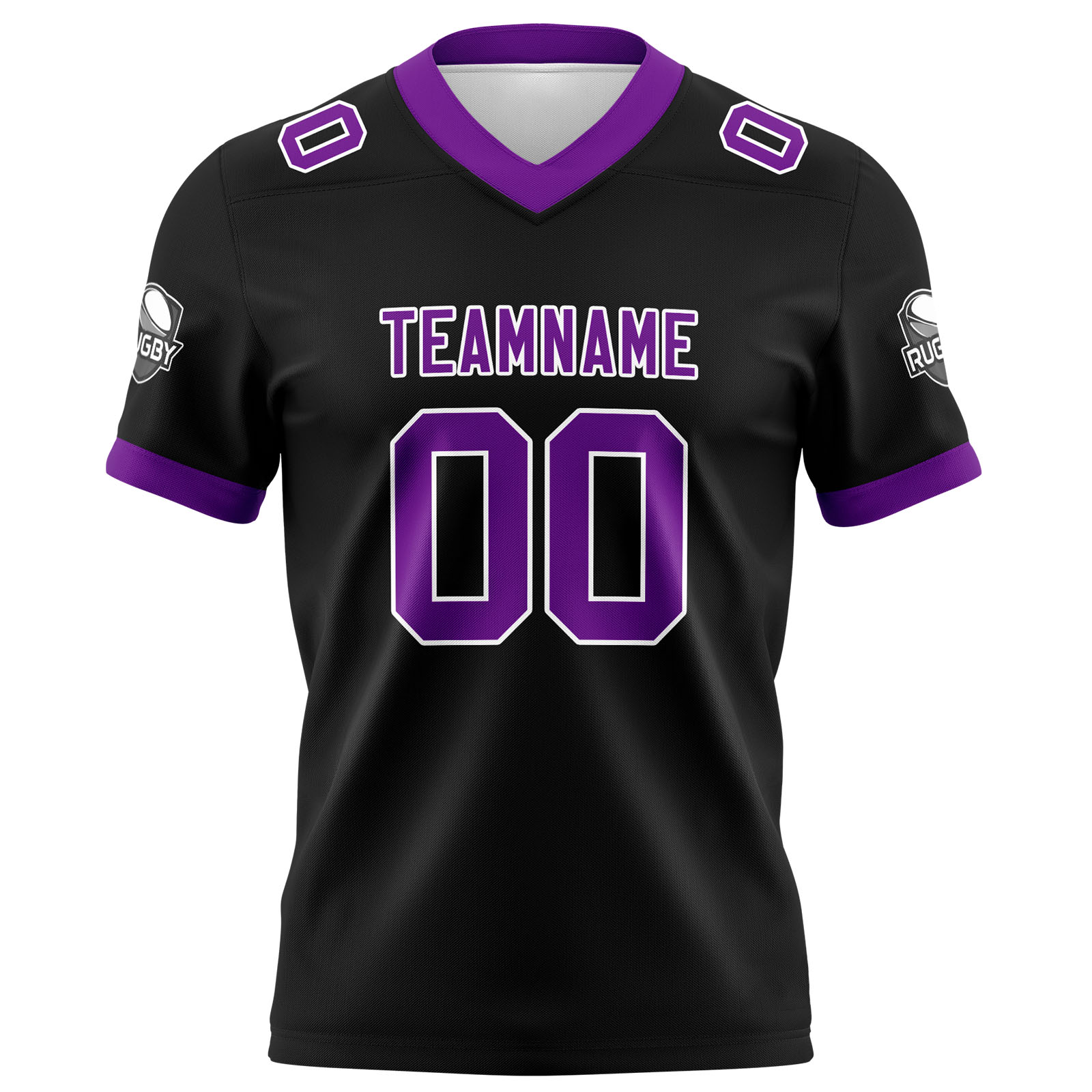 Custom Black Purple Football Jersey Personalized Football Shirts for Men Printed Team Name Number Logo